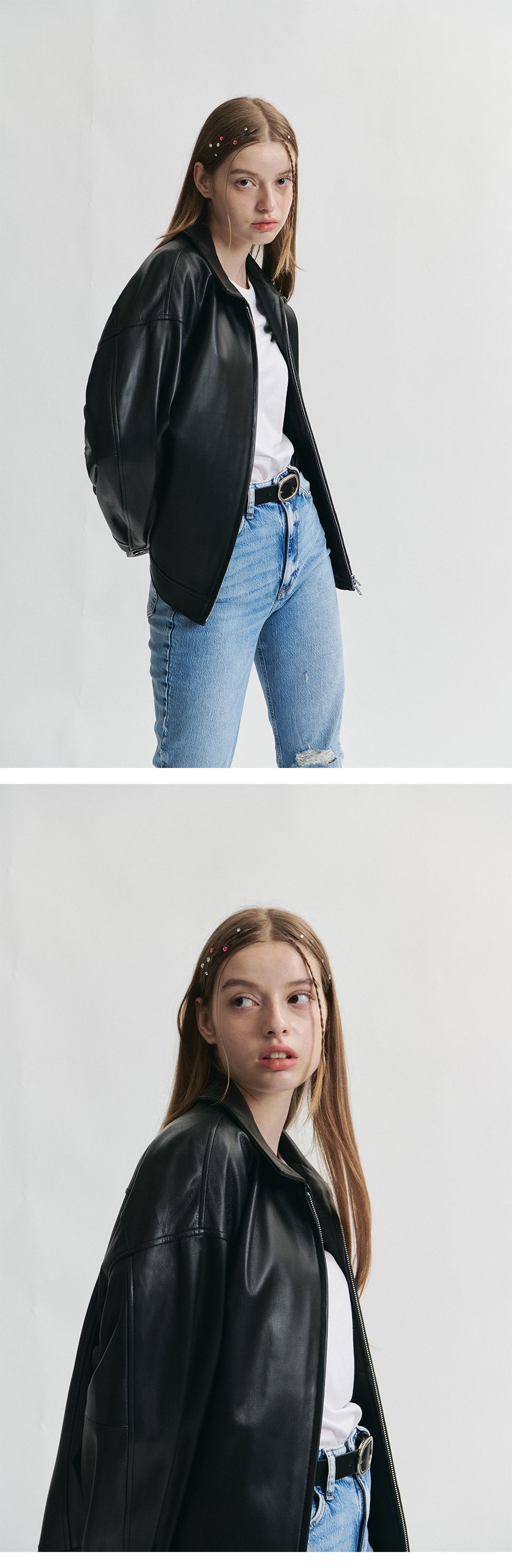 MUSINSA | DOFFJASON OVERSIZED LAMBSKIN SINGLE BREASTED JACKET