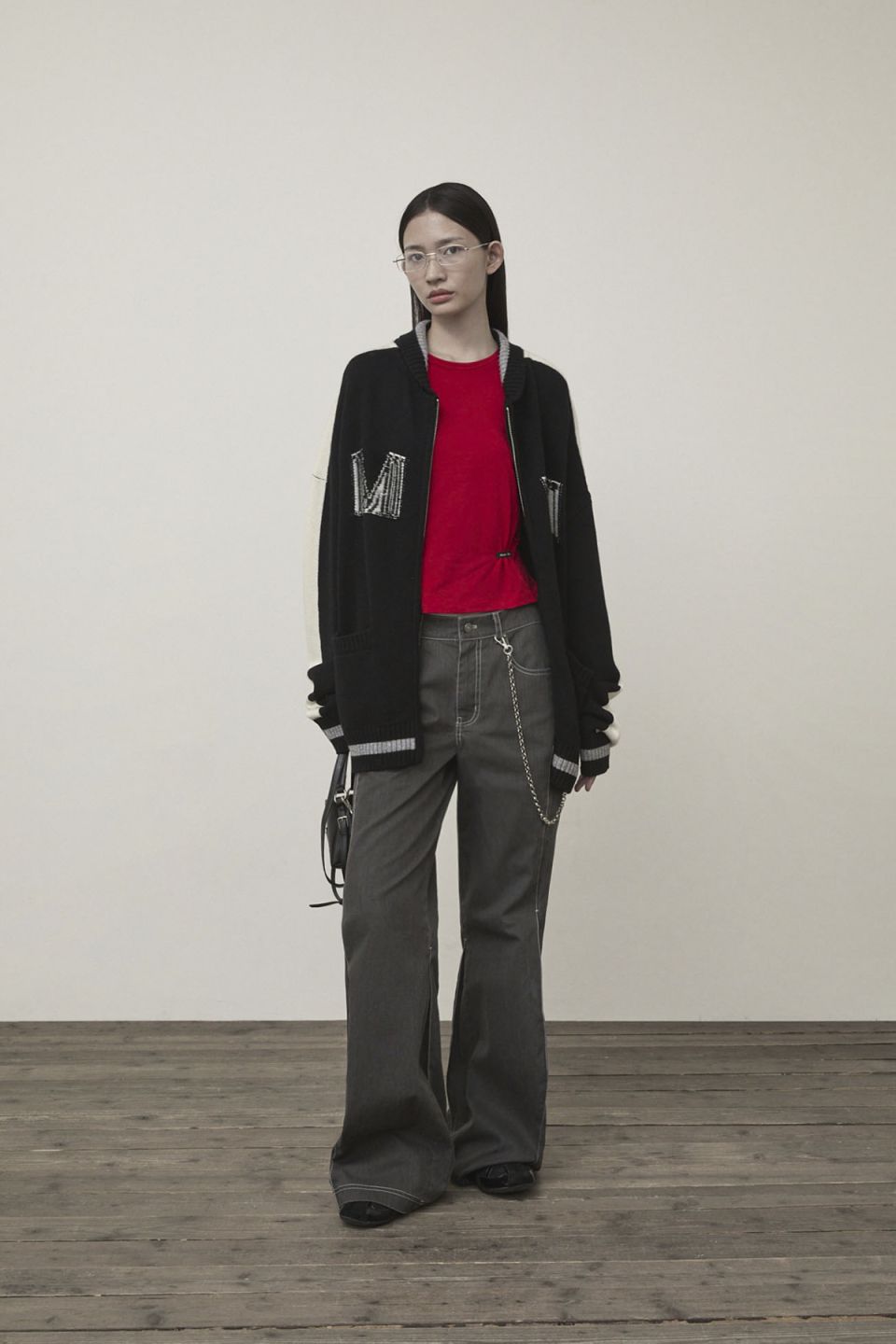 MUSINSA公式 | MATIN KIM MATIN KIM INITIAL KNIT ZIP UP FOR WOMEN IN