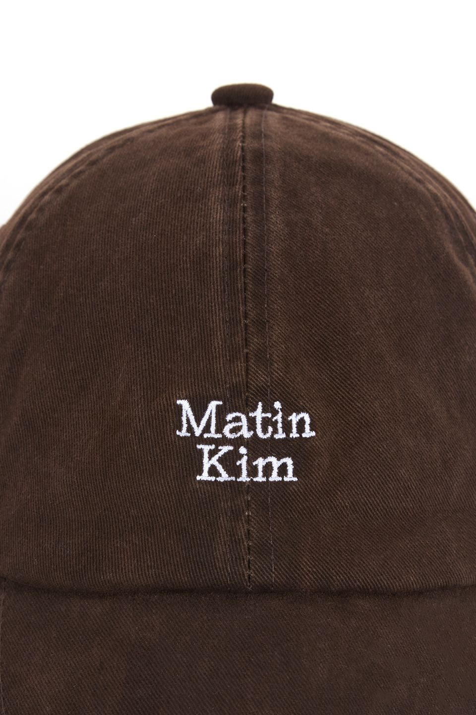 MUSINSA | MATIN KIM MATIN MINI LOGO BALL CAP IN BROWN