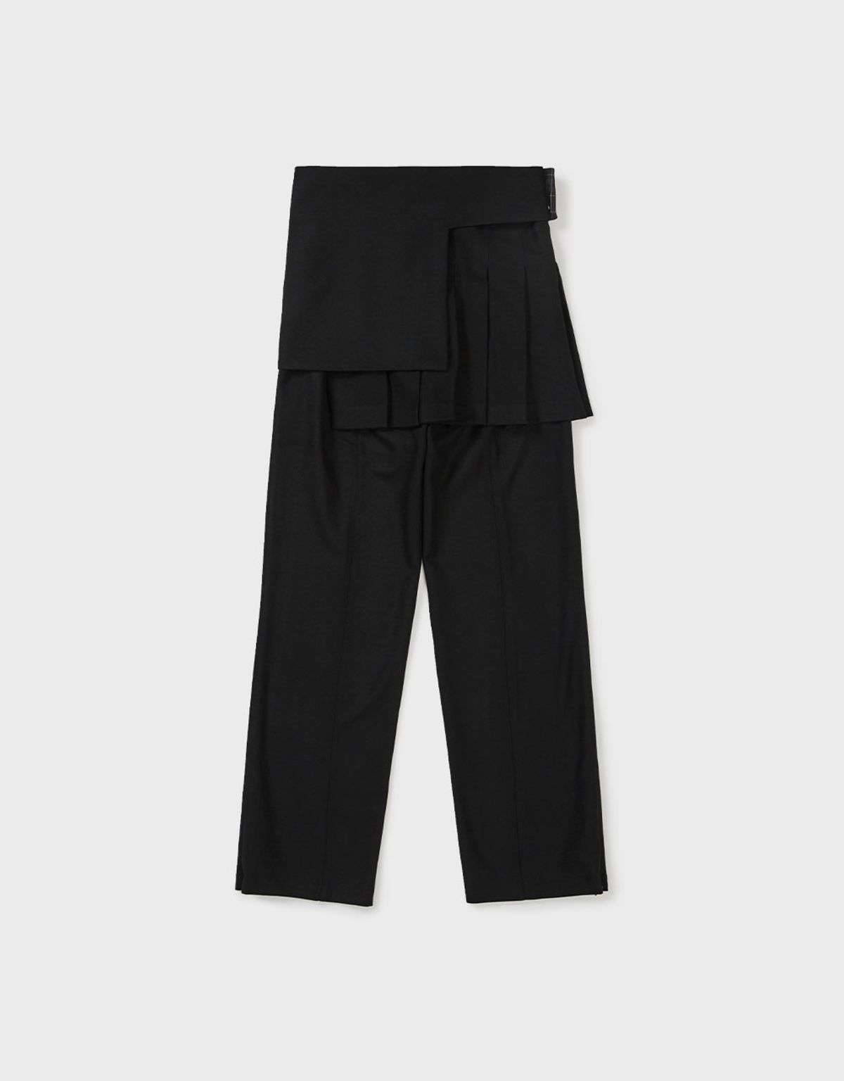 엠엠더블유(MMW) [MMW] LAYERED WRAP SKIRT PANTS (BLACK)