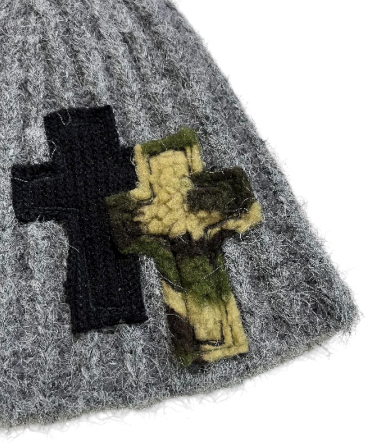 스케이터락(SK8ER ROCK) Tone on Tone Cross Beanie ((gray))