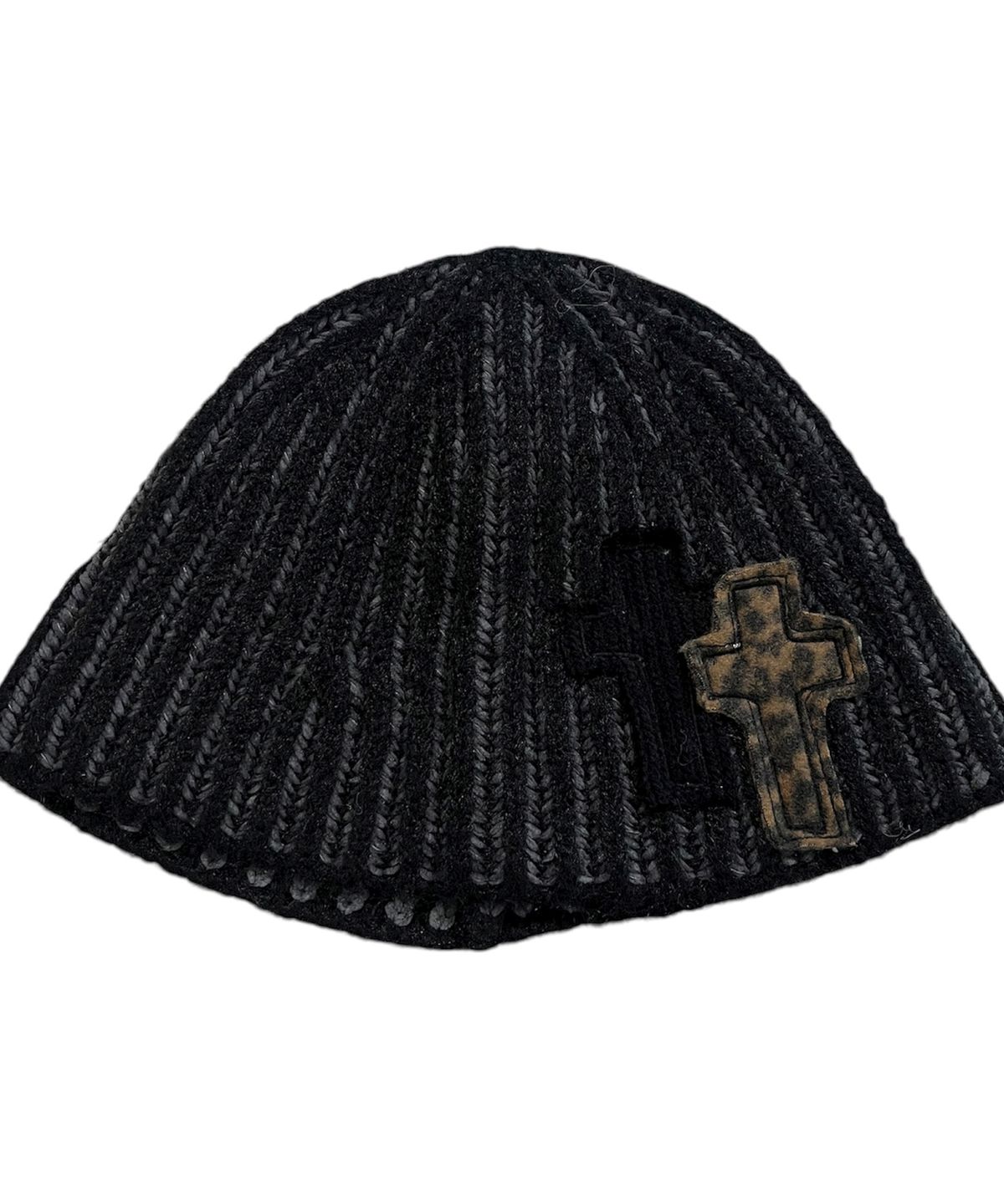 스케이터락(SK8ER ROCK) Tone on Tone Cross Beanie ((black))