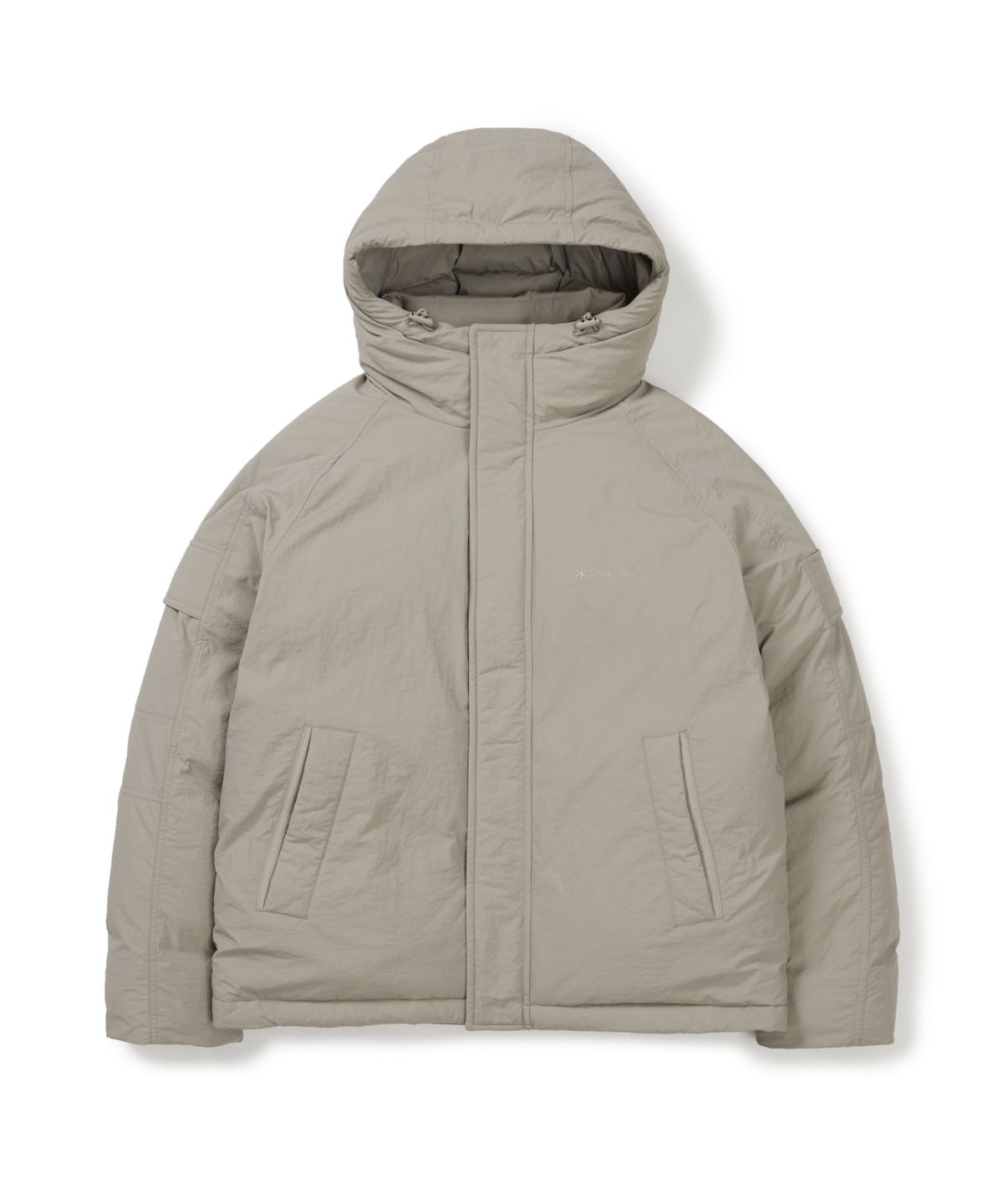 스노우피크 어패럴(SNOWPEAK APPAREL) 시티캠퍼 유틸리티 후드 다운 자켓 (S25WMGDJ68) Beige Gray