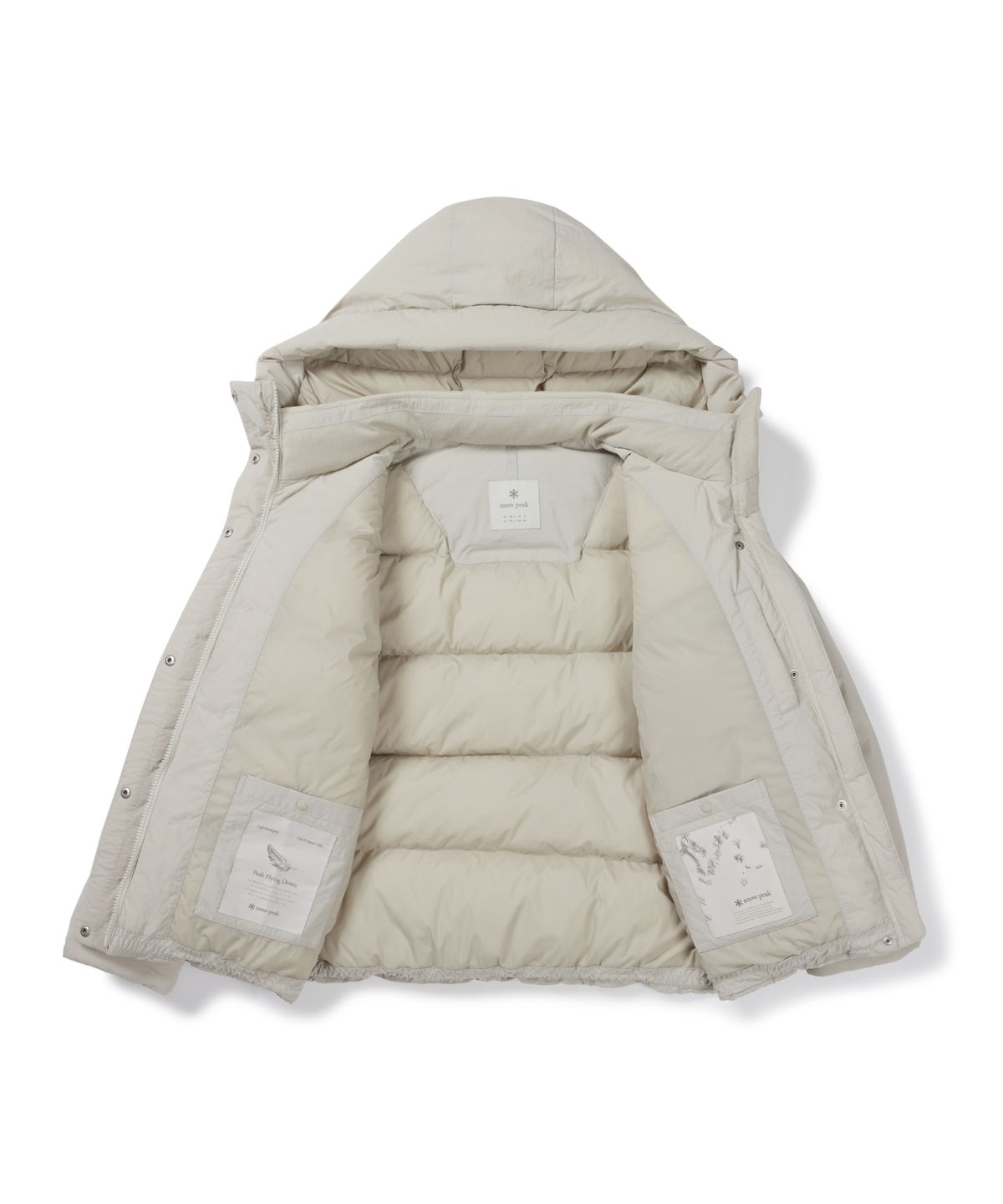 스노우피크 어패럴(SNOWPEAK APPAREL) 시티캠퍼 여성 후드 헤비 다운 자켓 (S26WWGDJ11) Light Beige