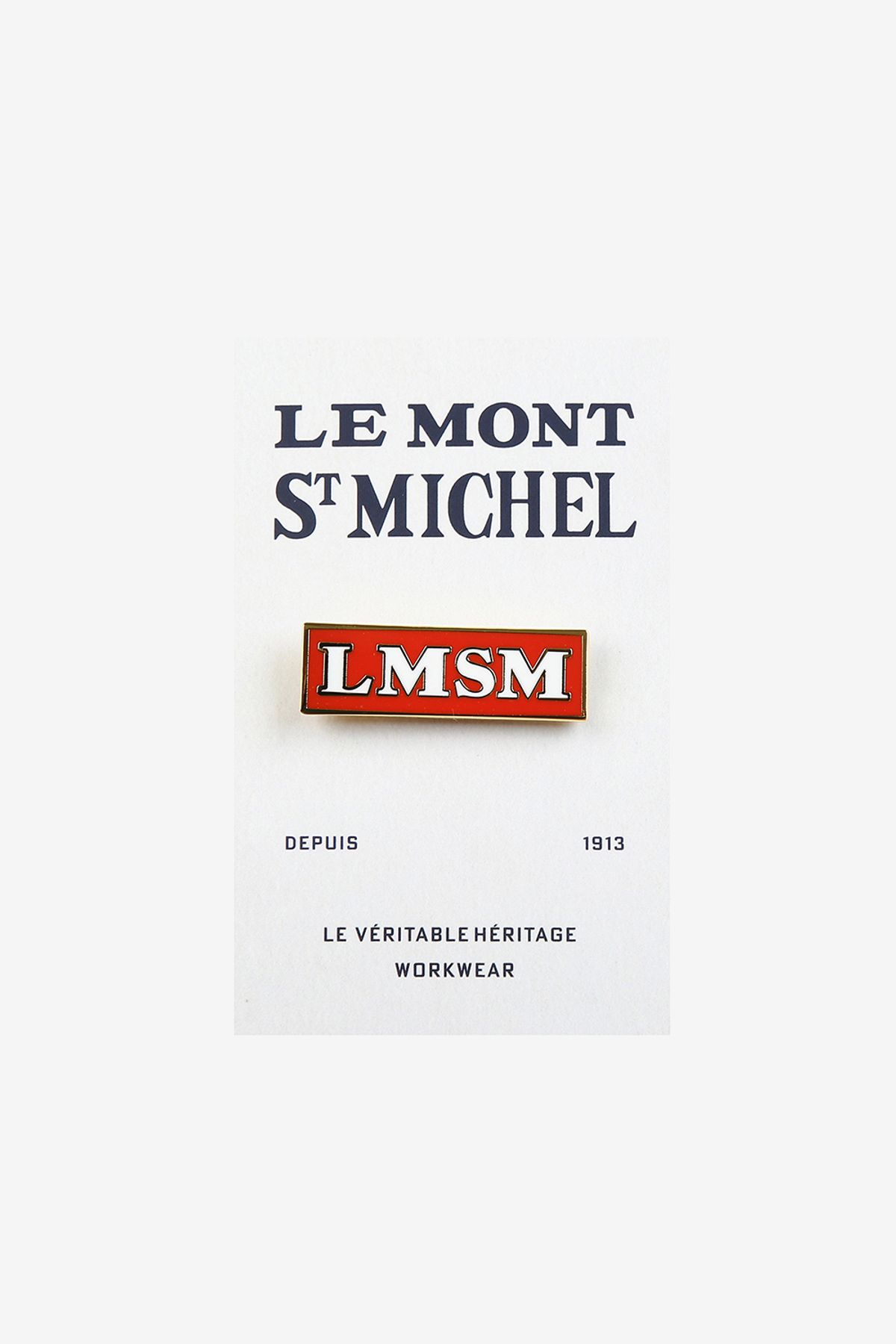 르몽생미셸(LE MONT ST MICHEL) LMSM Red Logo Badge