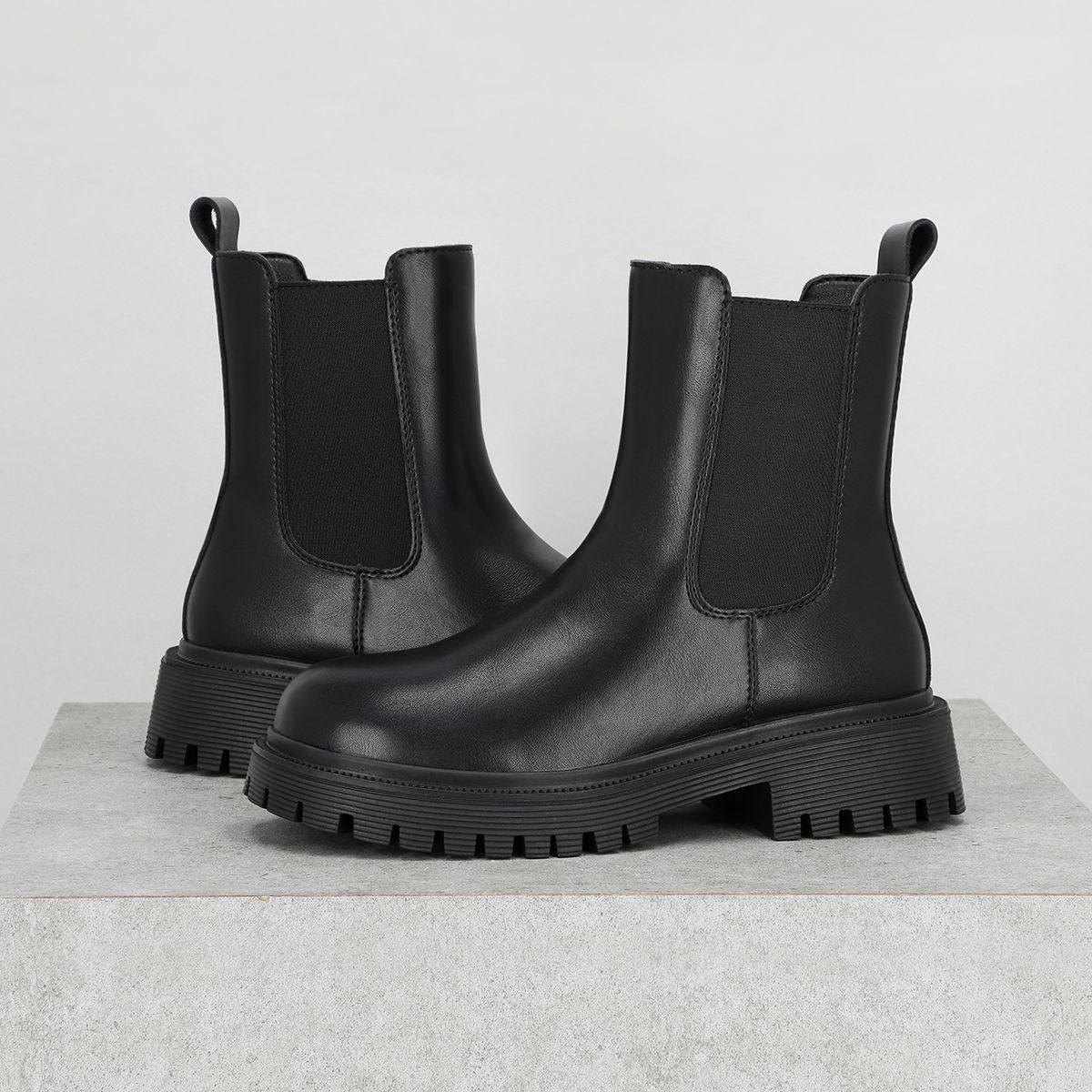 엘칸토(ELCANTO) 마쯔 여성 와이드 첼시 부츠 4.5cm LCWA18M54V
