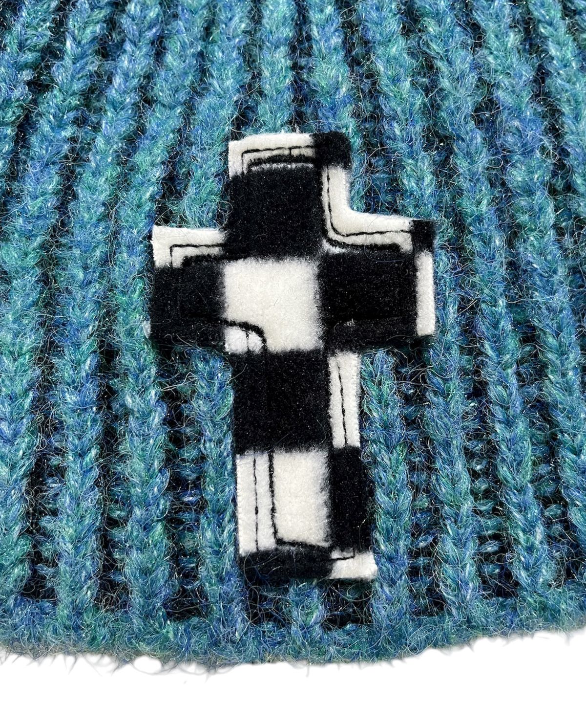 스케이터락(SK8ER ROCK) Bold Cross Two Tone Beanie ((blue))