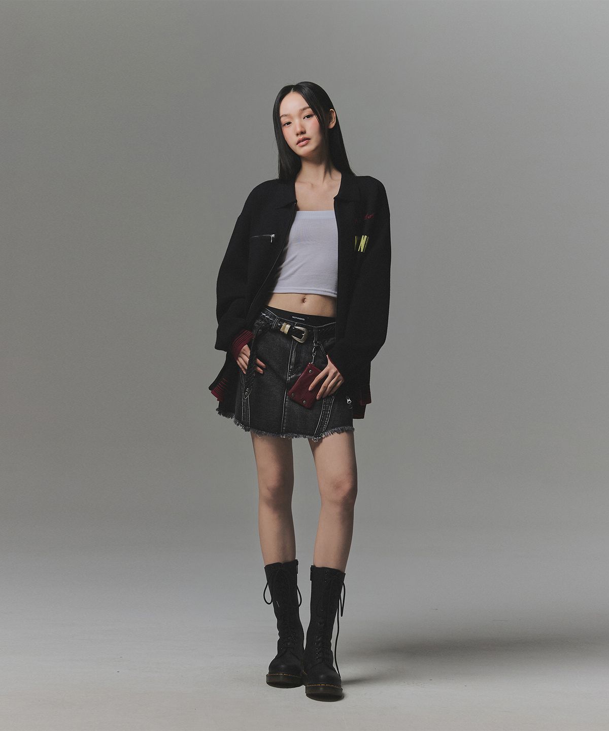낫포너드(NOT4NERD) Ashes Glory Knit Drizzler Jacket - Black