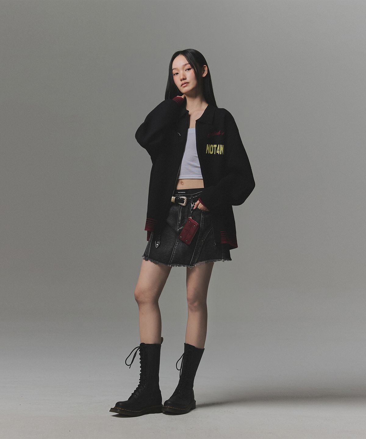 낫포너드(NOT4NERD) Ashes Glory Knit Drizzler Jacket - Black