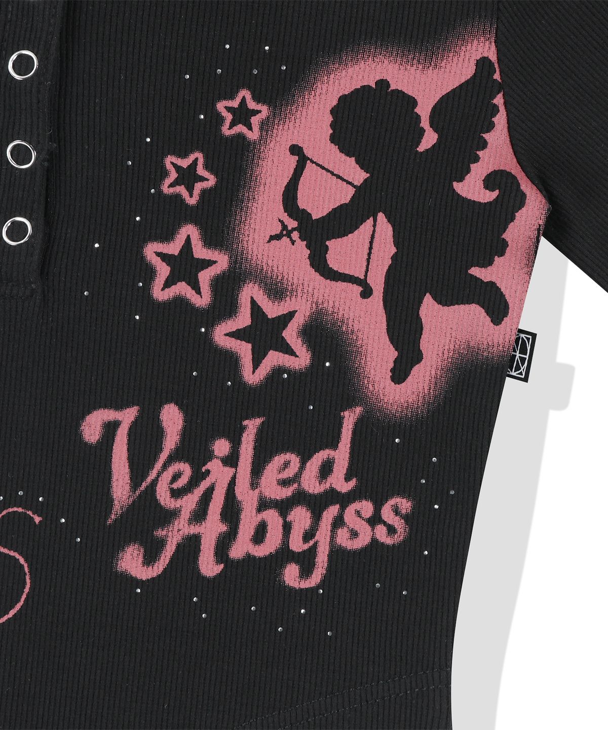 낫포너드(NOT4NERD) W 2 Angel Hotfix Henley Neck Long Sleeve - Black