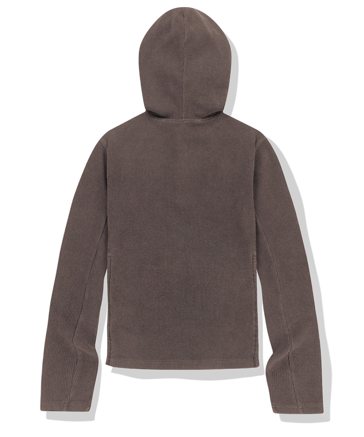 낫포너드(NOT4NERD) W 444 Logo Waffle Henley Neck Hood - Pink