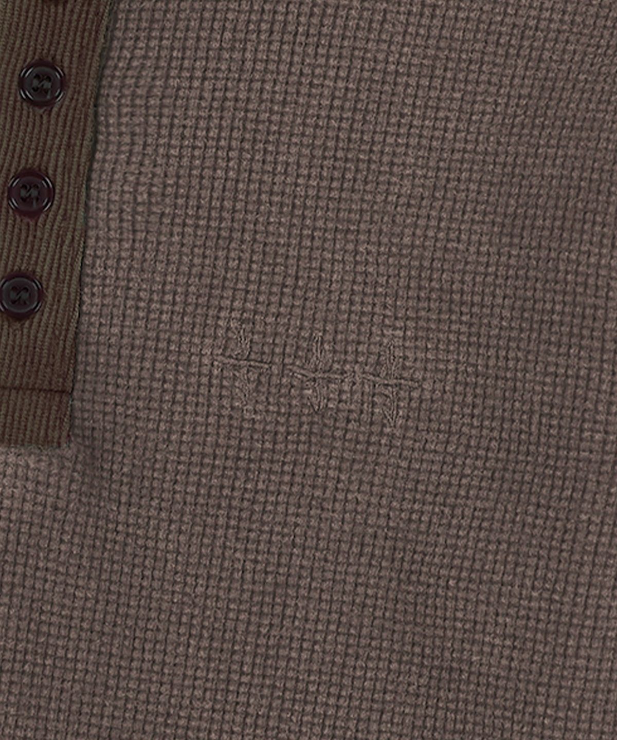 낫포너드(NOT4NERD) W 444 Logo Waffle Henley Neck Hood - Pink