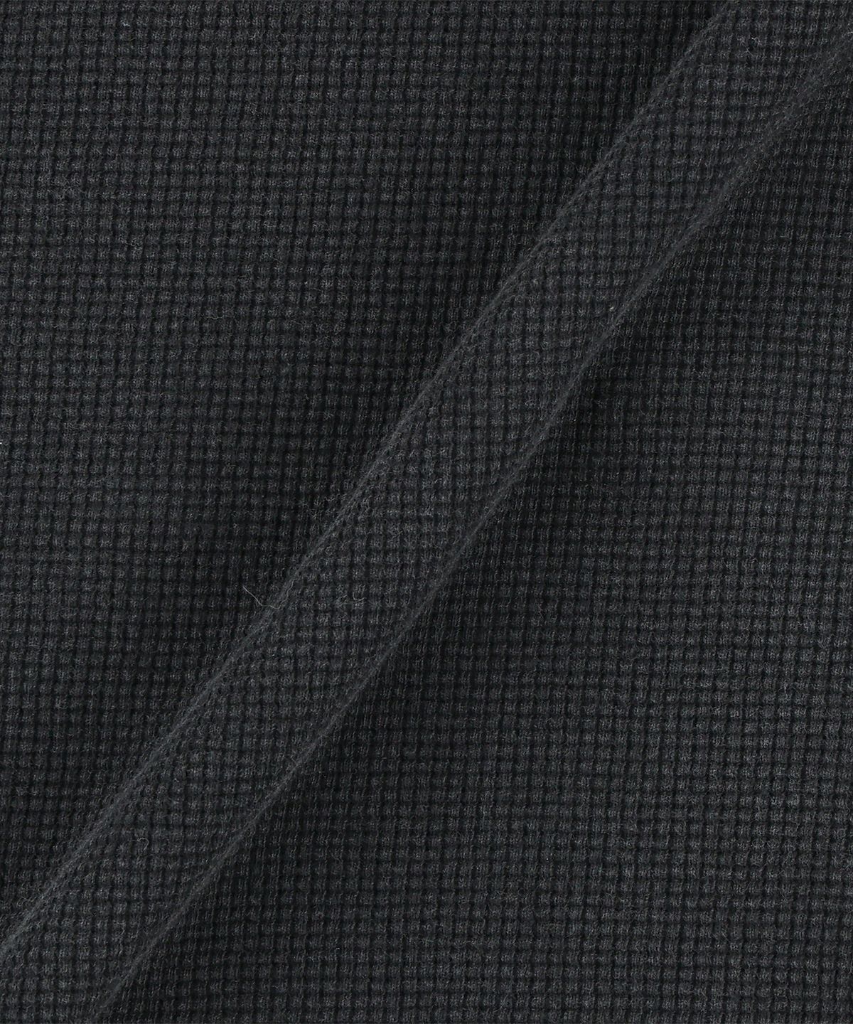낫포너드(NOT4NERD) W 444 Logo Waffle Henley Neck Hood - Charcoal