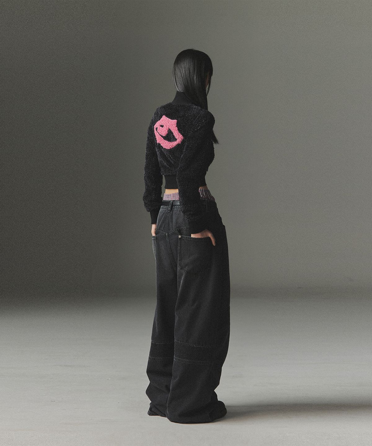 낫포너드(NOT4NERD) W Chasm Eye High Neck Boucle Zip Up - Black