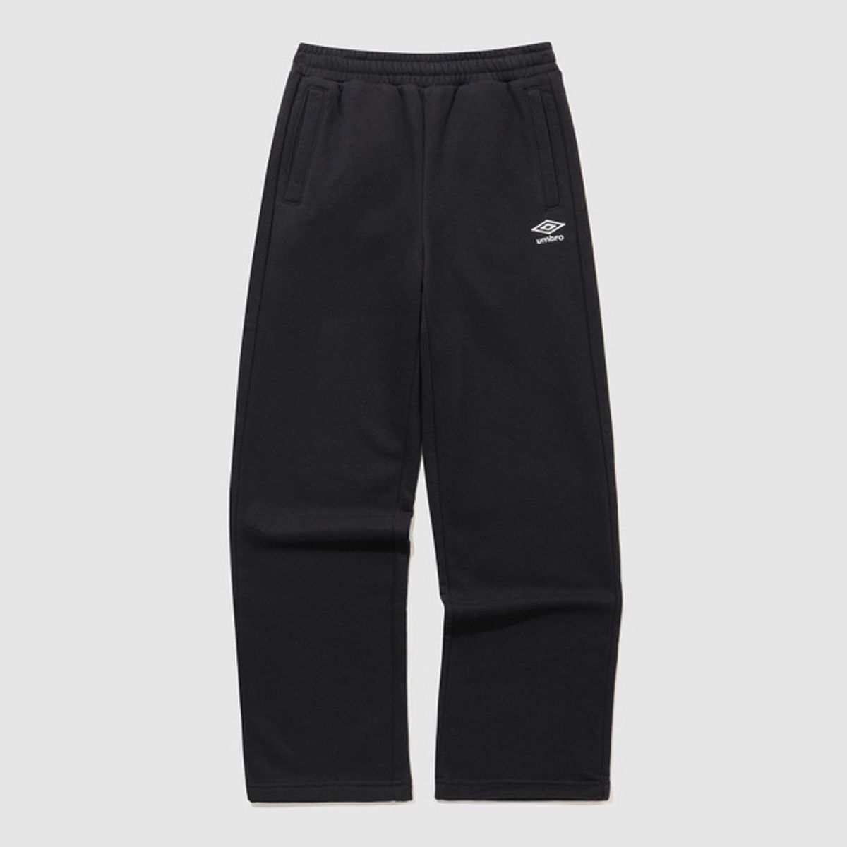 엄브로(UMBRO) 에센셜 기모 루즈 스트레이트 팬츠 블랙 UQ423CFPO2