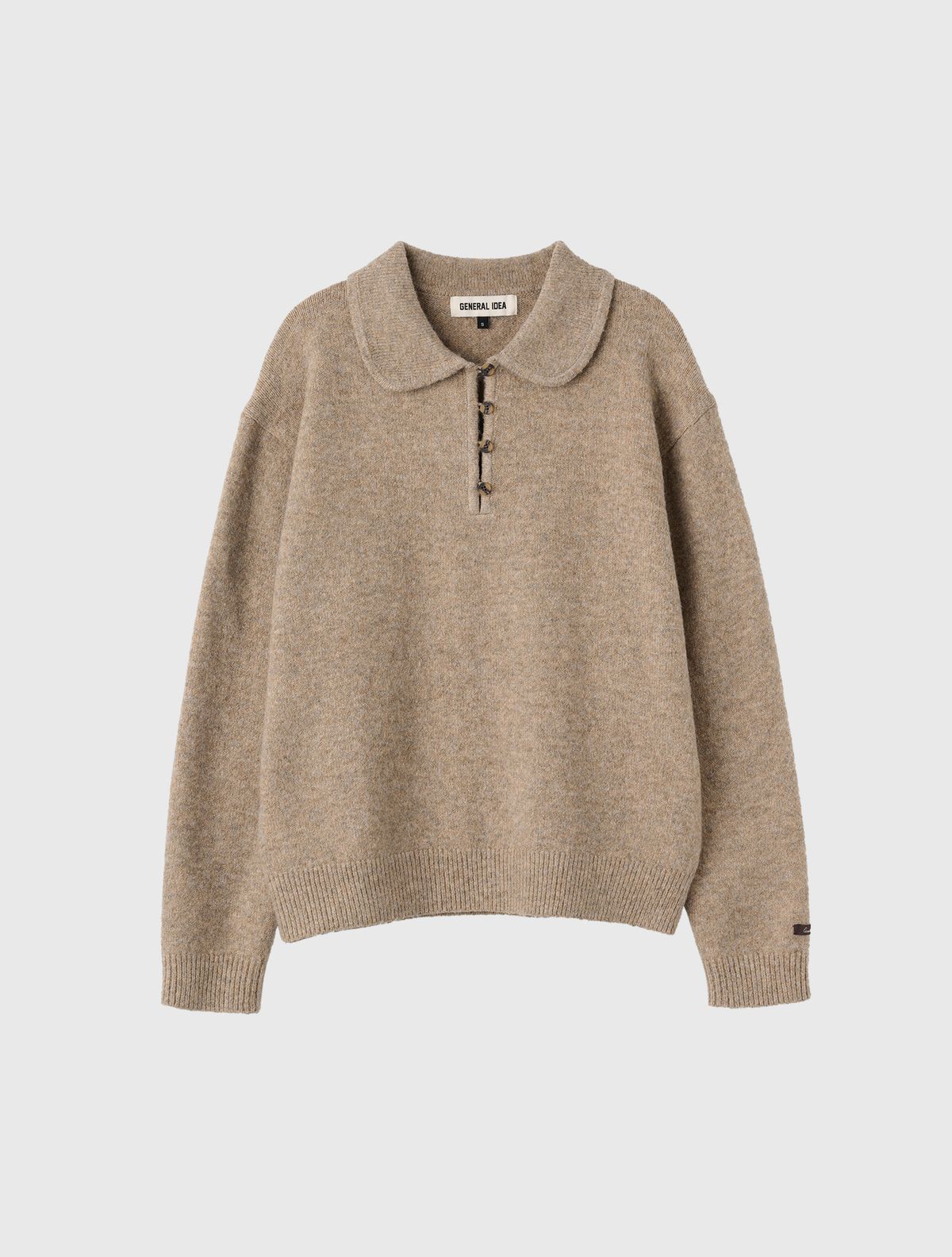 제너럴아이디어(GENERALIDEA) 루즈핏 라운드 카라 풀오버 [BEIGE] / WBE4L05535