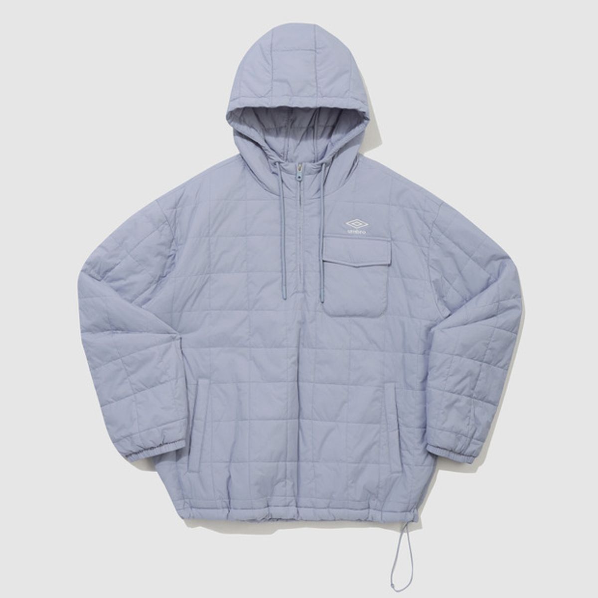 엄브로(UMBRO) 멜로우 퀼티드 패딩 후드아노락 블루 UQ423CWTO1