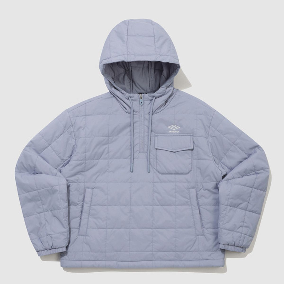 엄브로(UMBRO) 멜로우 퀼티드 패딩 후드아노락 블루 UQ423CWTO1