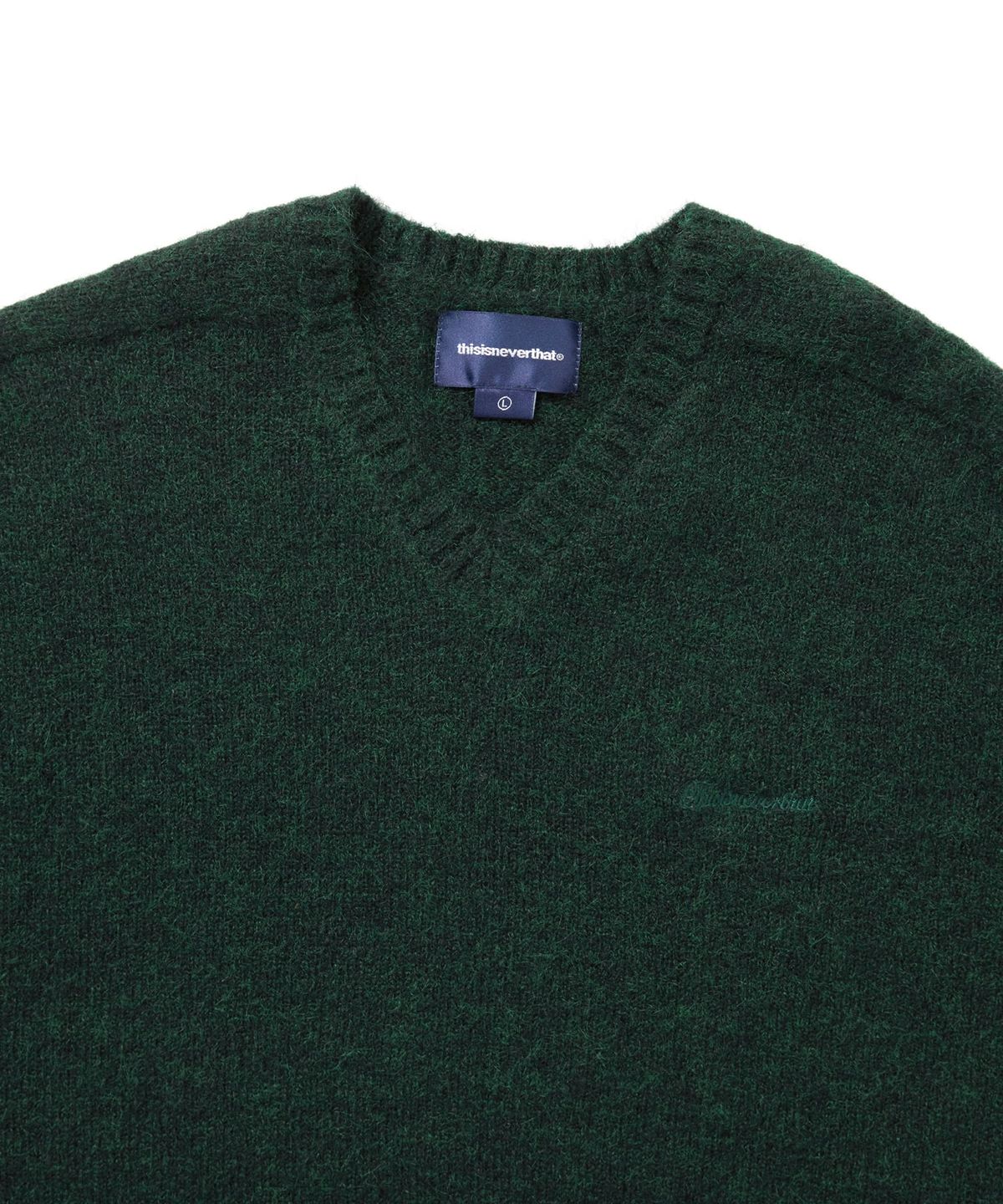 디스이즈네버댓(THISISNEVERTHAT) Brushed V Neck Knit Sweater Green
