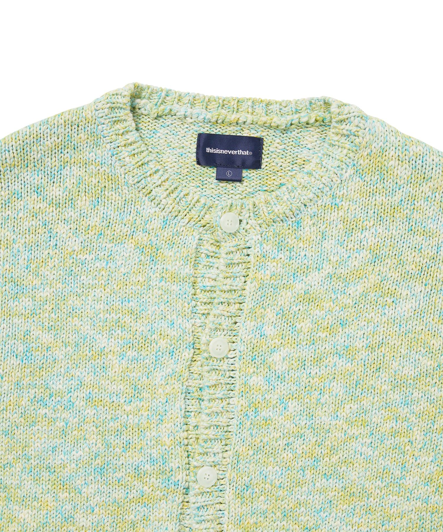 MUSINSA公式 | thisisneverthat Rainbow Knit Cardigan Blue