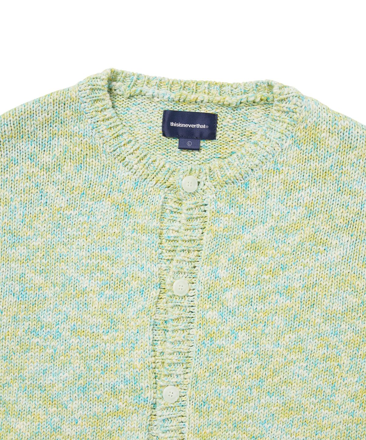 디스이즈네버댓(THISISNEVERTHAT) Rainbow Knit Cardigan Blue