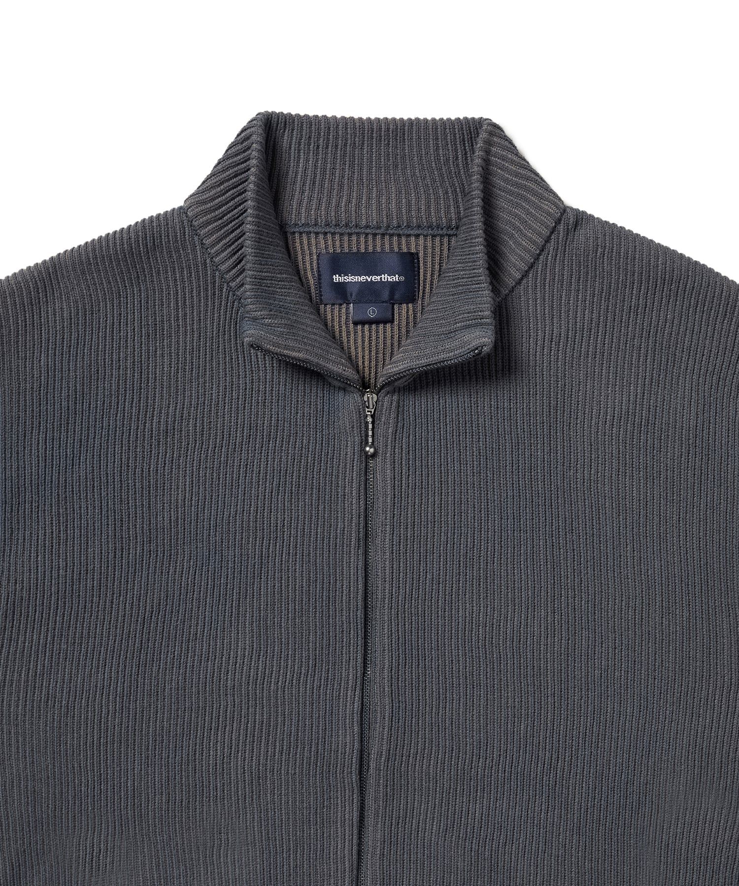 MUSINSA | thisisneverthat Full Zip Cardigan Slate