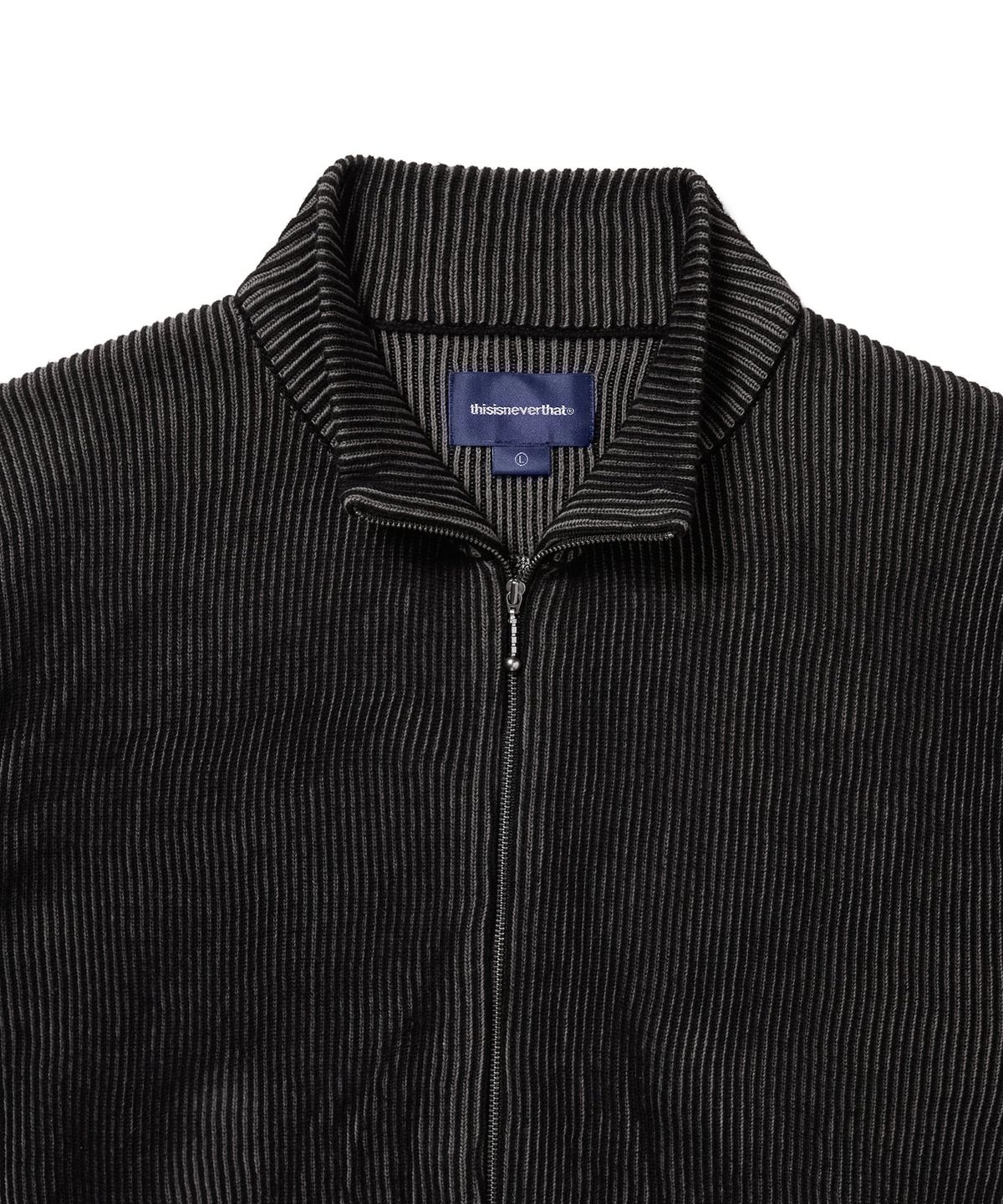 디스이즈네버댓(THISISNEVERTHAT) Full Zip Cardigan Black