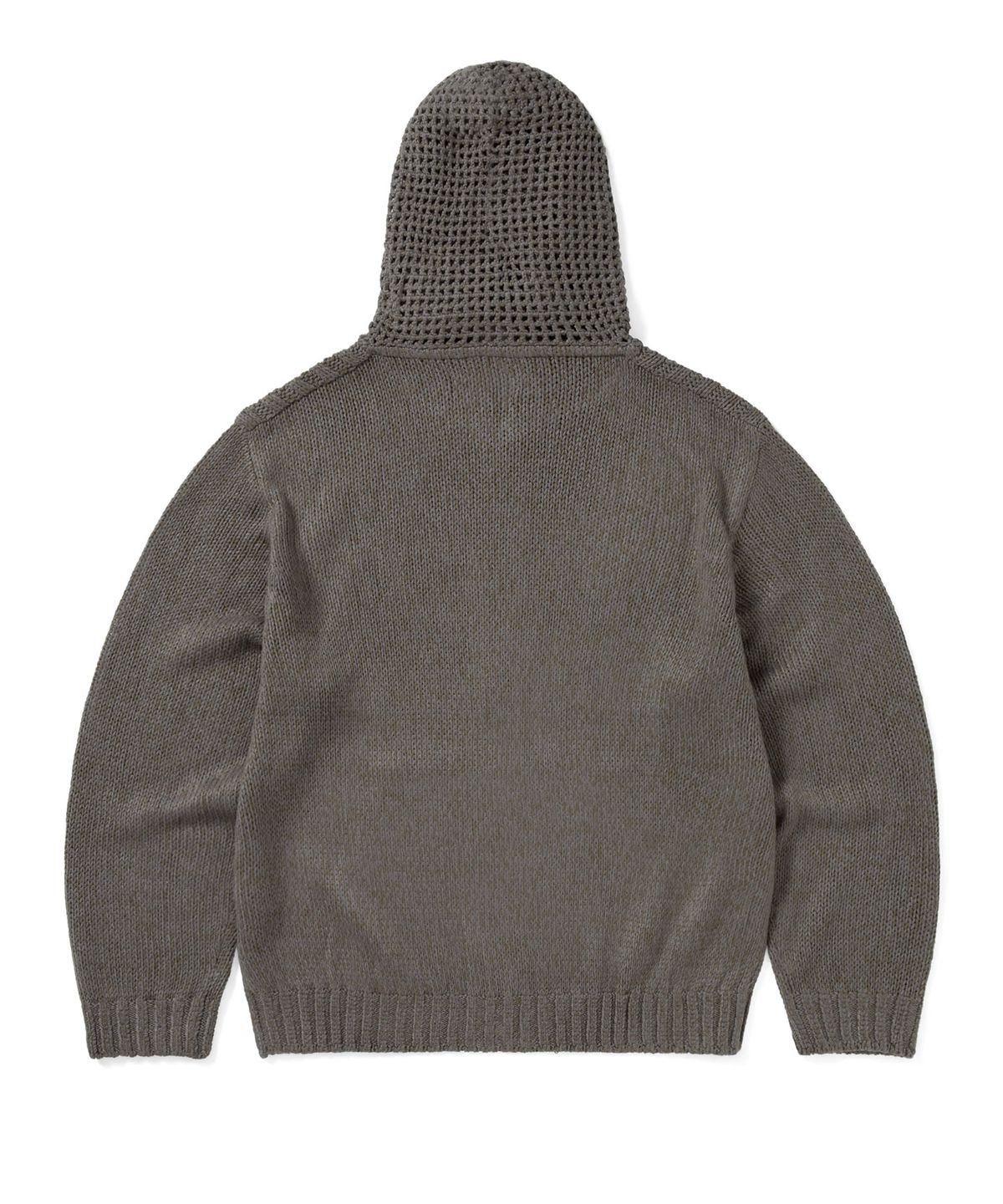 디스이즈네버댓(THISISNEVERTHAT) Crochet Knit Zip Up Hoodie Grey