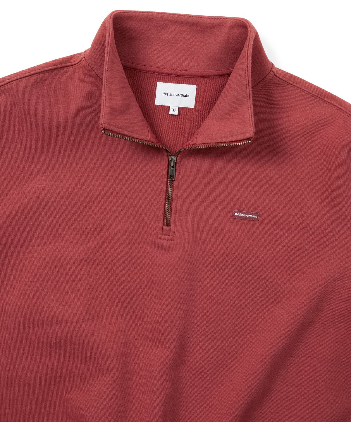 디스이즈네버댓(THISISNEVERTHAT) T.N.T. Classic HDP Half Zip Sweatshirt Garnet