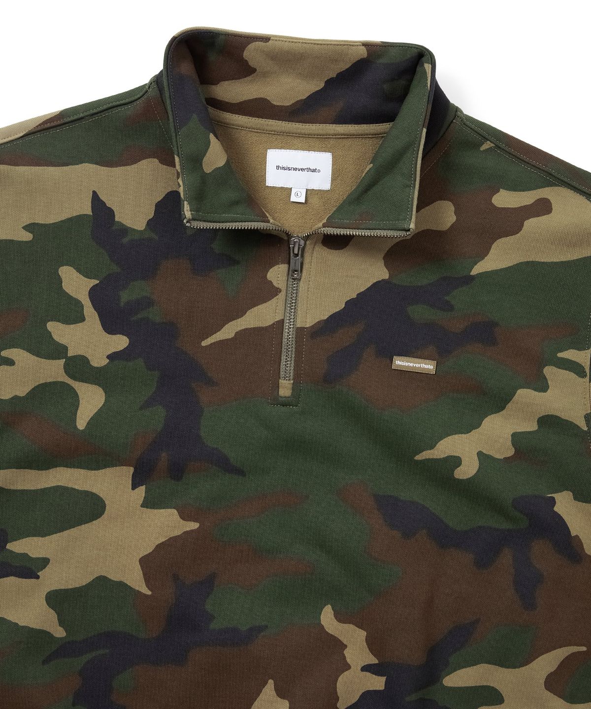 디스이즈네버댓(THISISNEVERTHAT) T.N.T. Classic HDP Half Zip Sweatshirt Camo