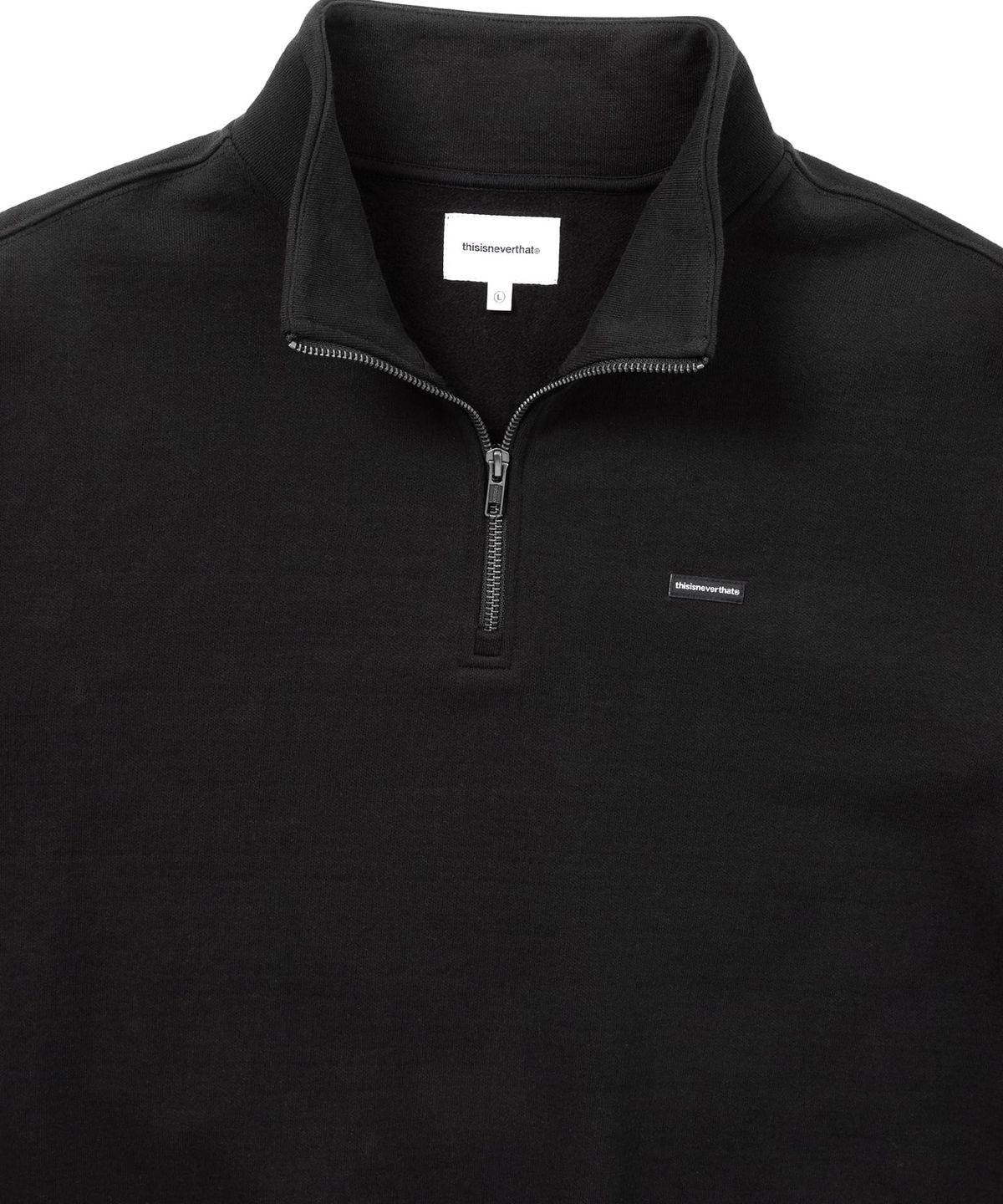 디스이즈네버댓(THISISNEVERTHAT) T.N.T. Classic HDP Half Zip Sweatshirt Black