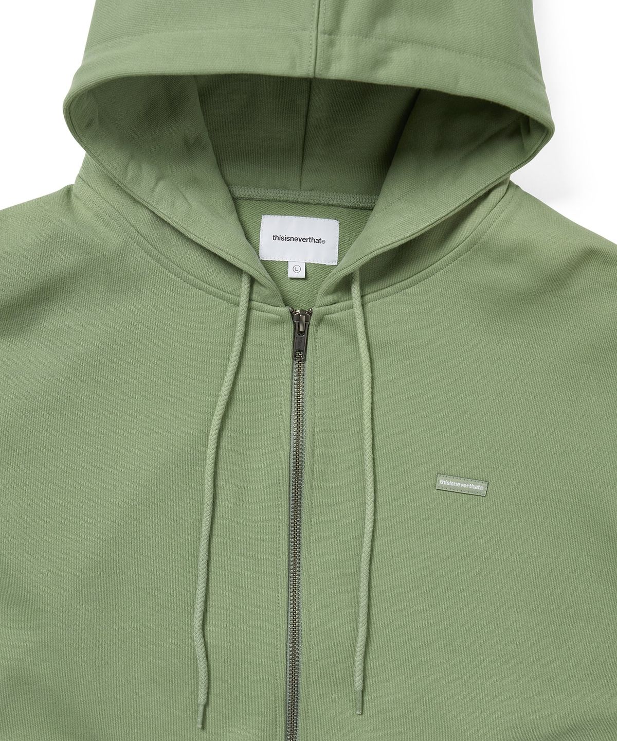 디스이즈네버댓(THISISNEVERTHAT) T.N.T. Classic HDP Zip Up Sweat Faded Green