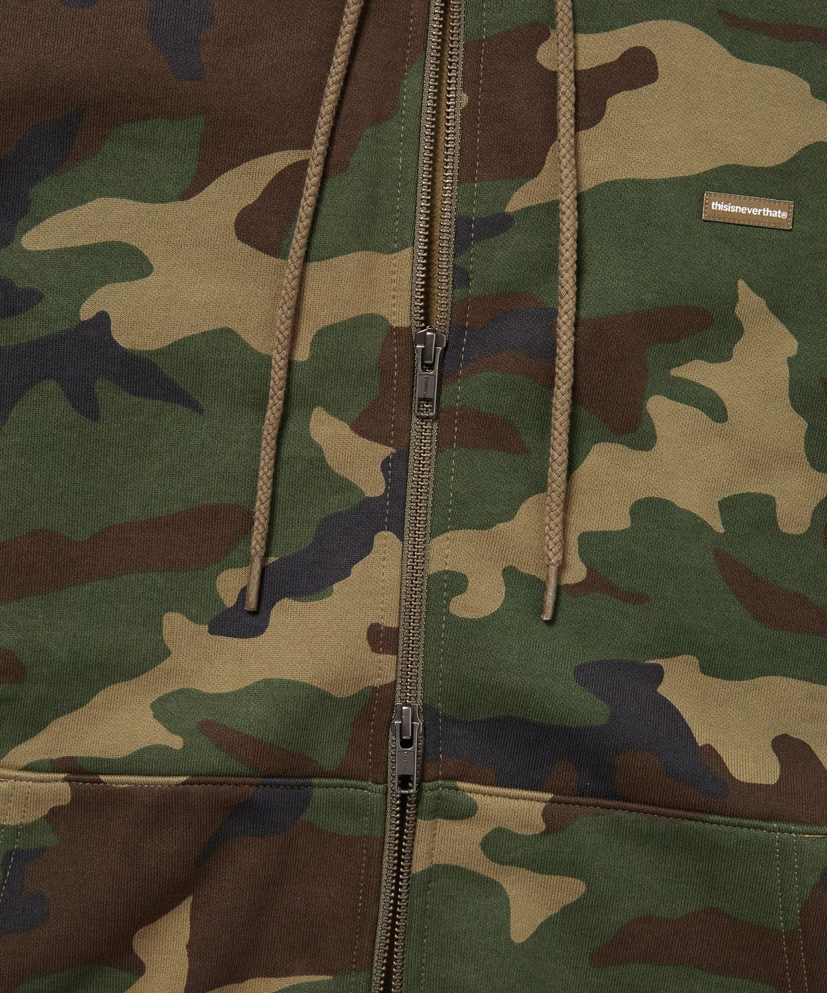 디스이즈네버댓(THISISNEVERTHAT) T.N.T. Classic HDP Zip Up Sweat Camo