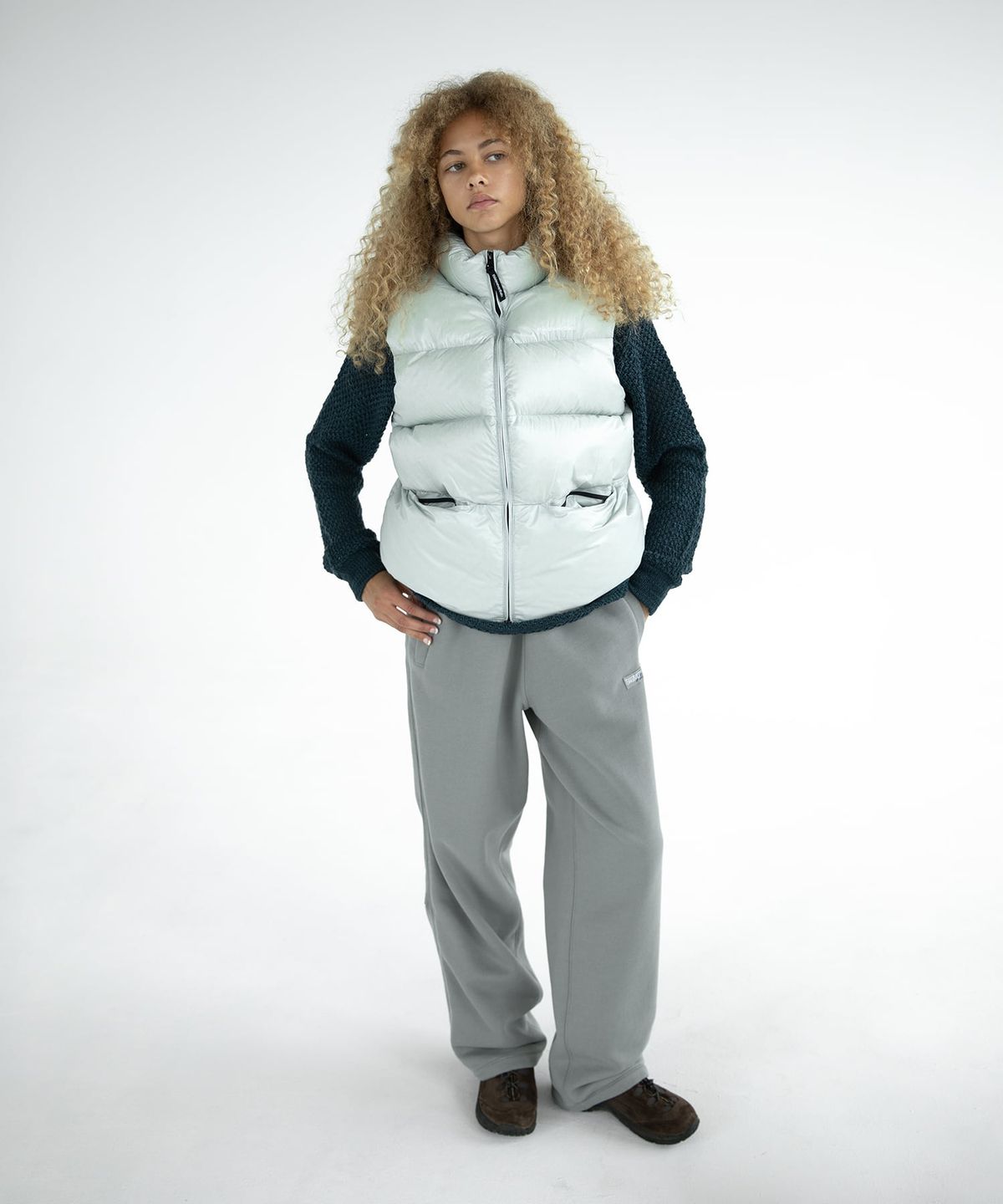 디스이즈네버댓(THISISNEVERTHAT) PERTEX T Down Vest Pale Blue
