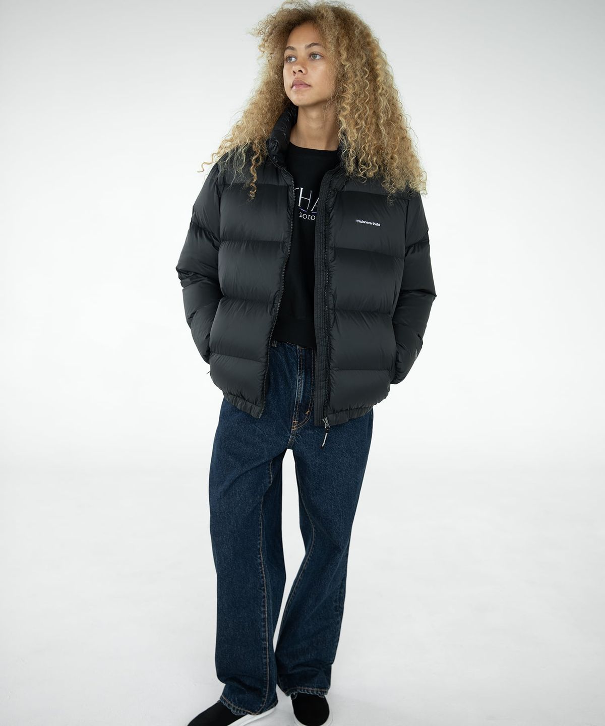 디스이즈네버댓(THISISNEVERTHAT) PERTEX T Down Jacket Black