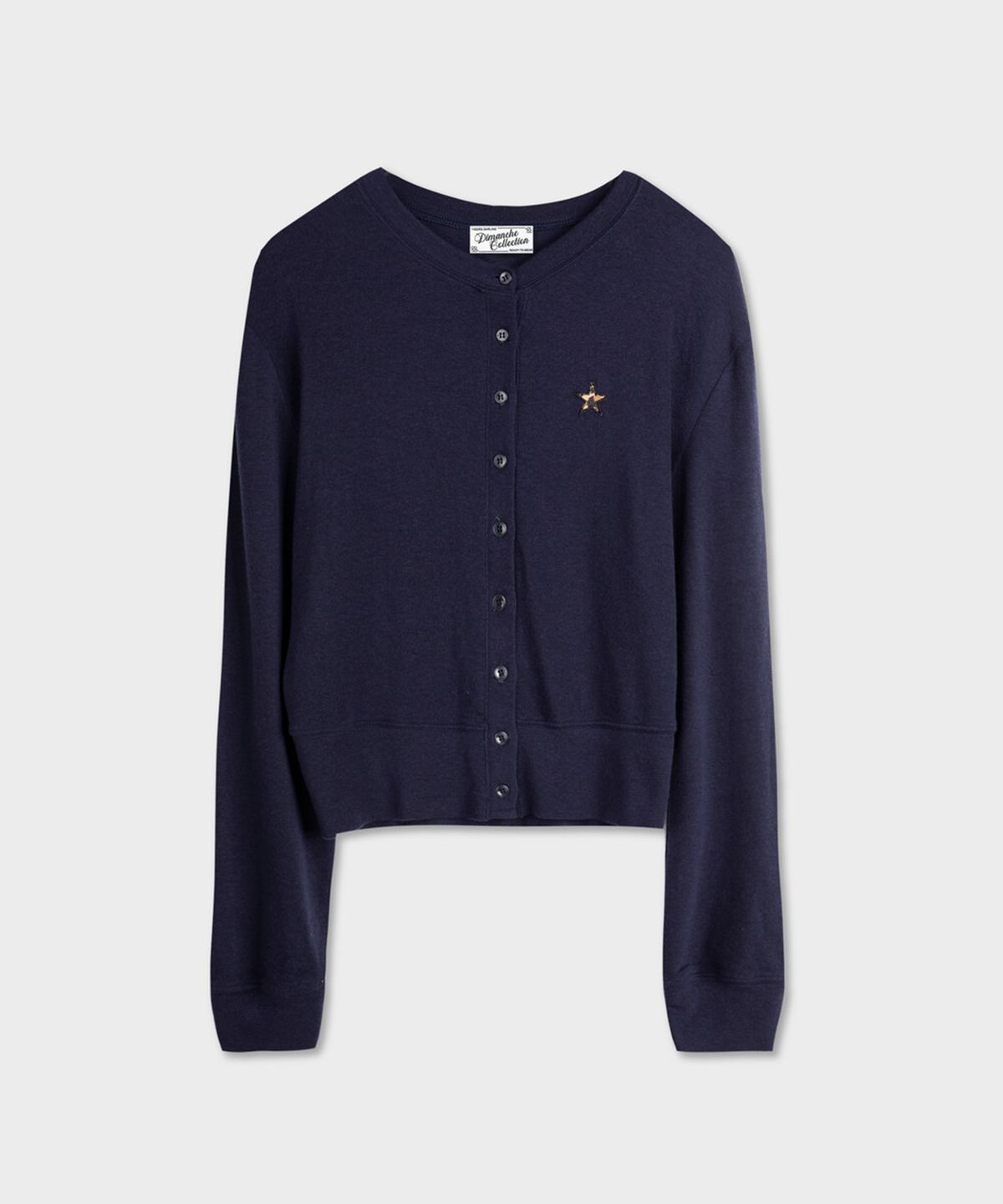 디망쉬(DIMANCHE) Leopard Star Cardigan (navy)