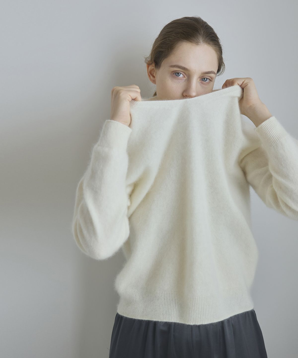 누토프(NUTOFFE) V Cashmere Knit_Ivory