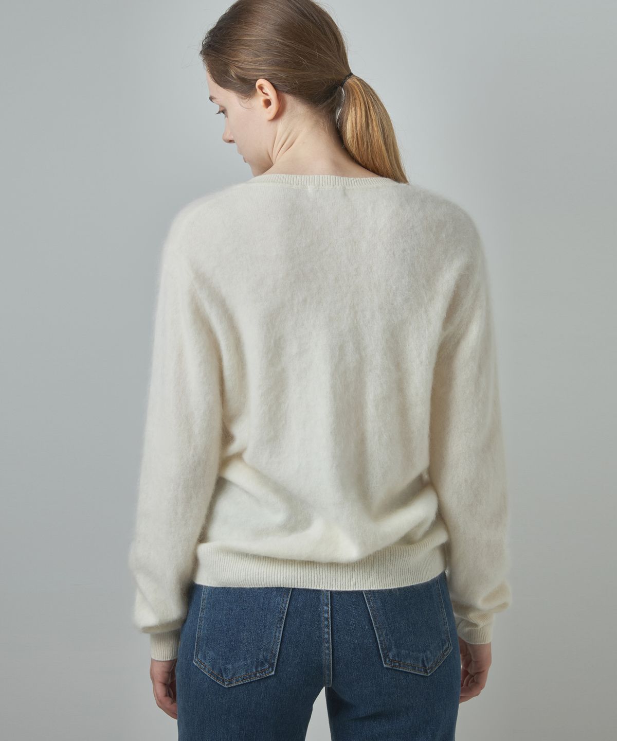 누토프(NUTOFFE) Two way Cashmere Cardigan_Ivory