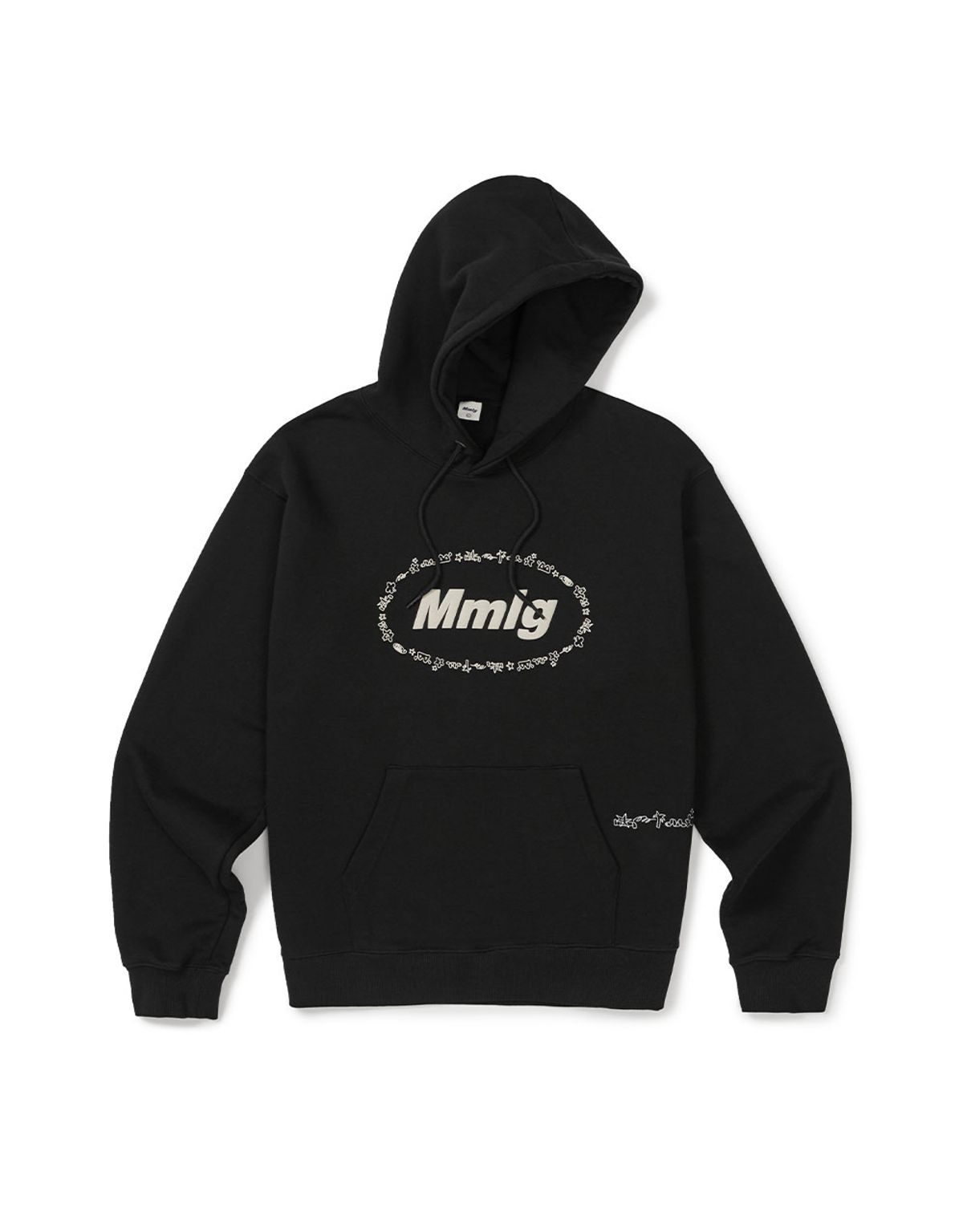 엠엠엘지(MMLG) [Mmlg] MMLG EARTH SKETCH HOODIE (EVERY BLACK)