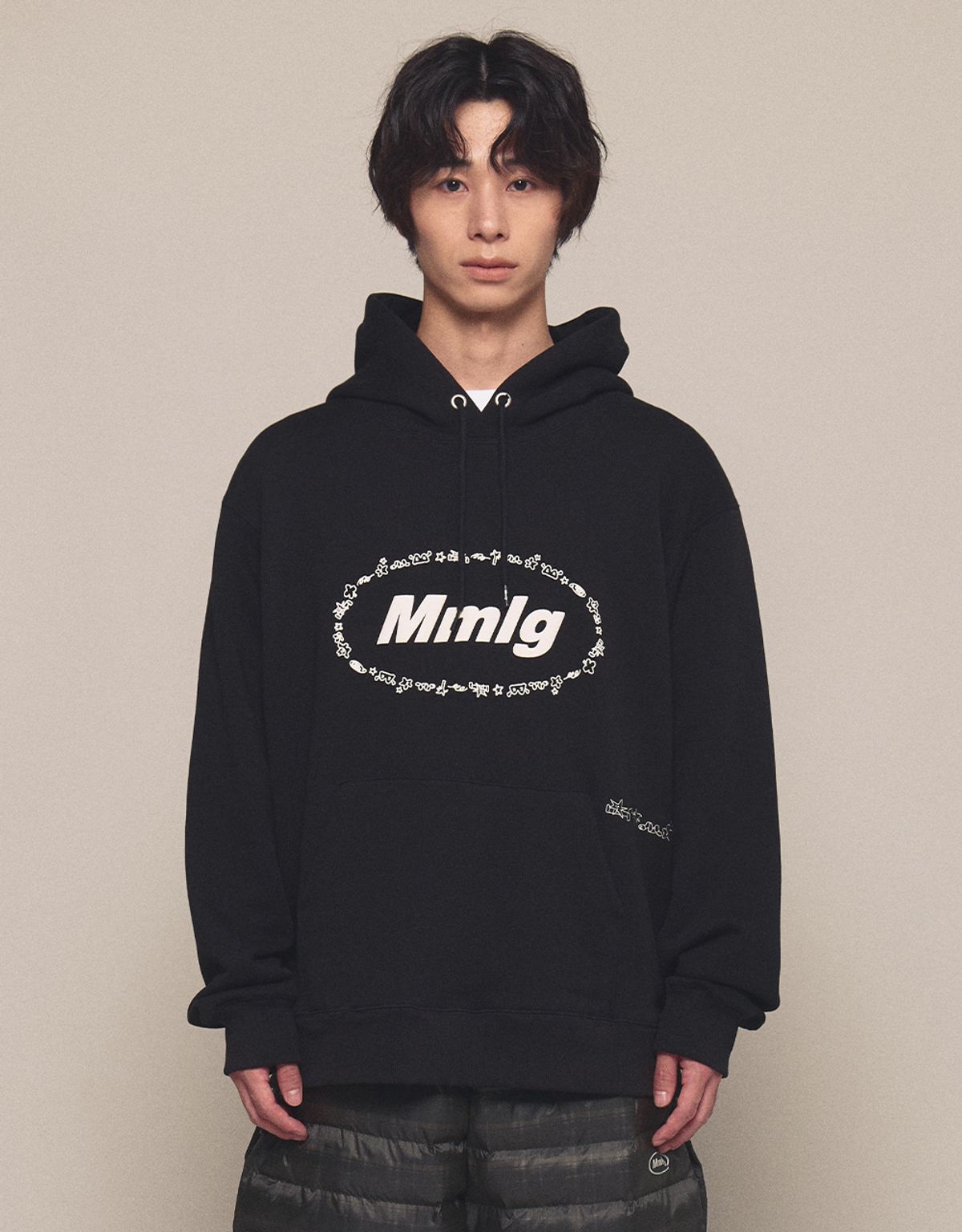 엠엠엘지(MMLG) [Mmlg] MMLG EARTH SKETCH HOODIE (EVERY GREY)