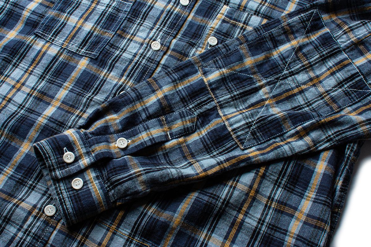 더 레스큐(THE RESQ) FLANNEL TEDDY SHIRT [NAVY BLUE]
