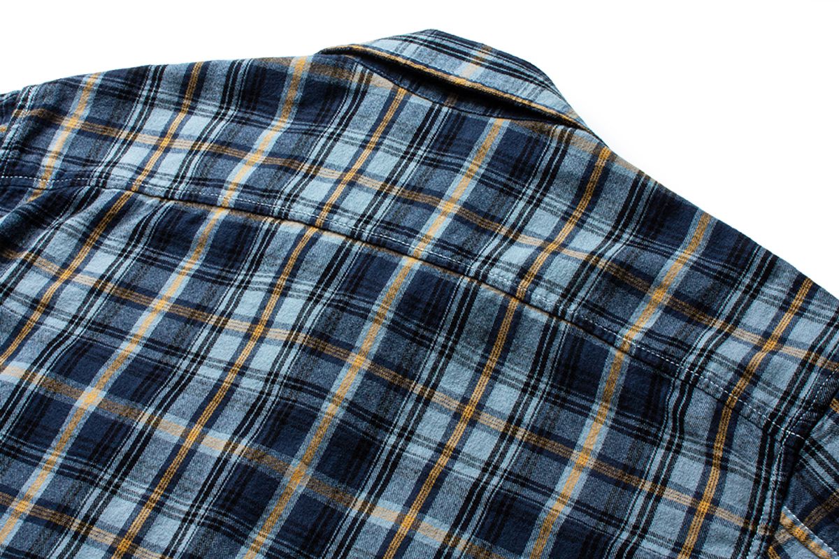 더 레스큐(THE RESQ) FLANNEL TEDDY SHIRT [NAVY BLUE]