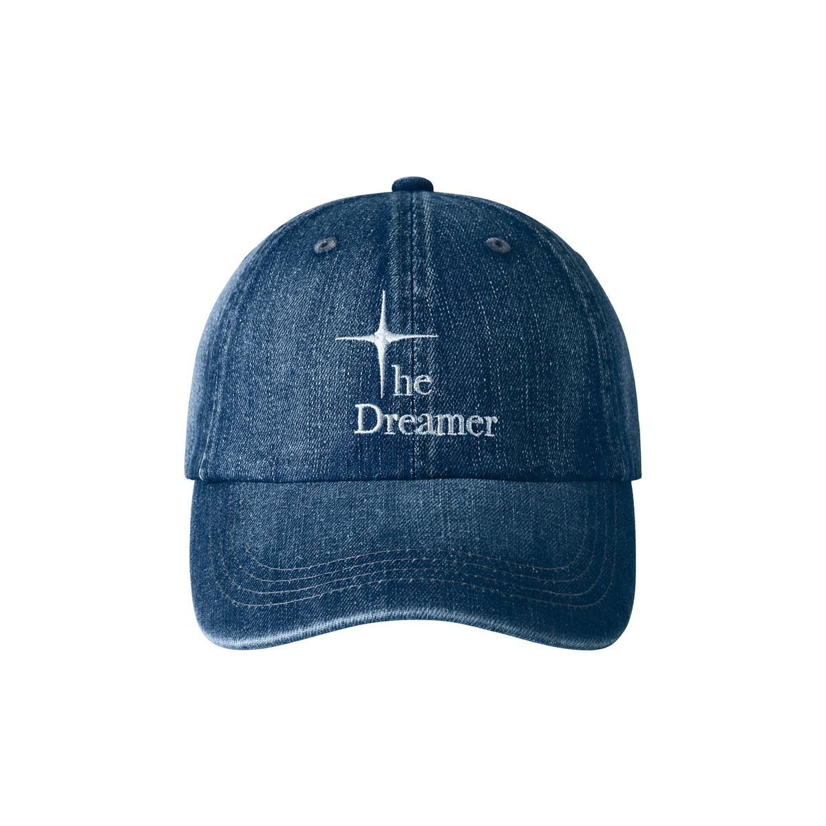 드리머(DREEMR) Washed Denim Logo Ball Cap - Dark Blue