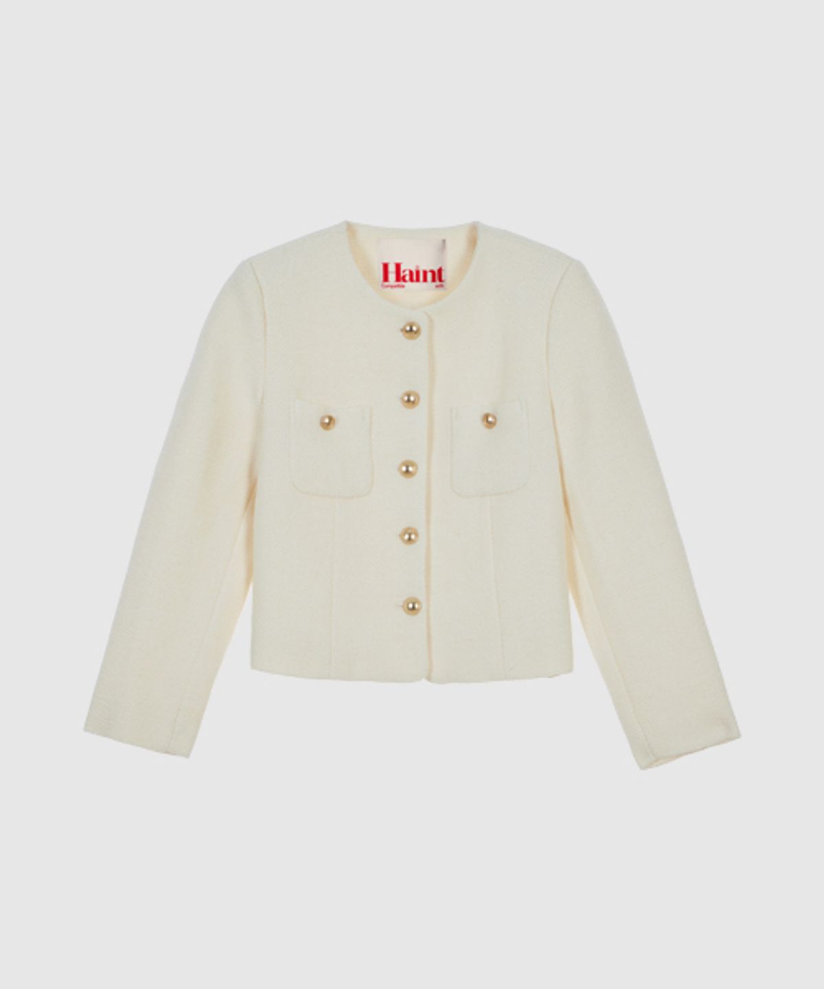 헤인트(HAINT) DEVON CLASSIC WOOL TWEED JACKET_IVORY