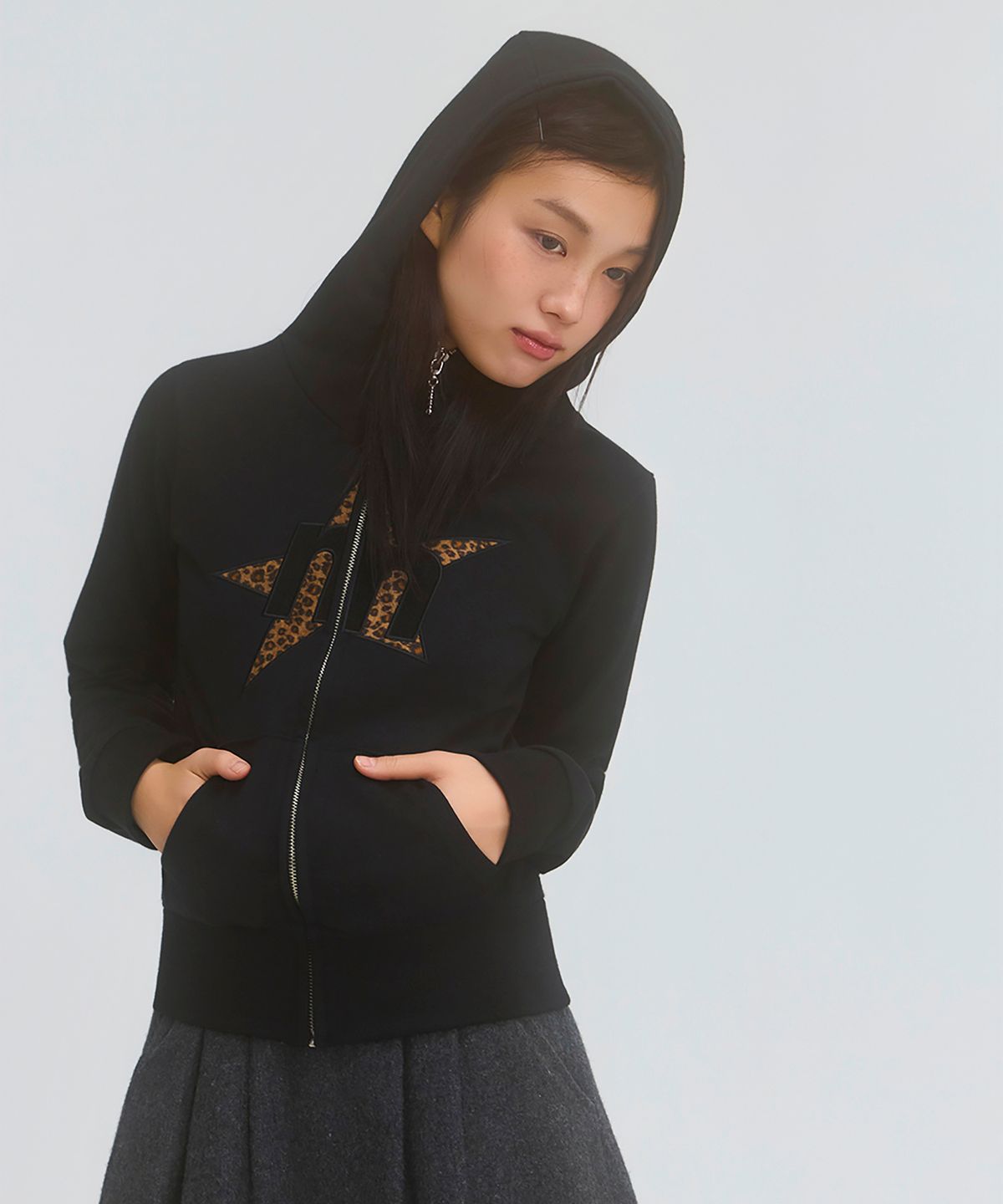 미니멀페어(MINIMALPAIR) MP Highneck Hood Zip Up Black