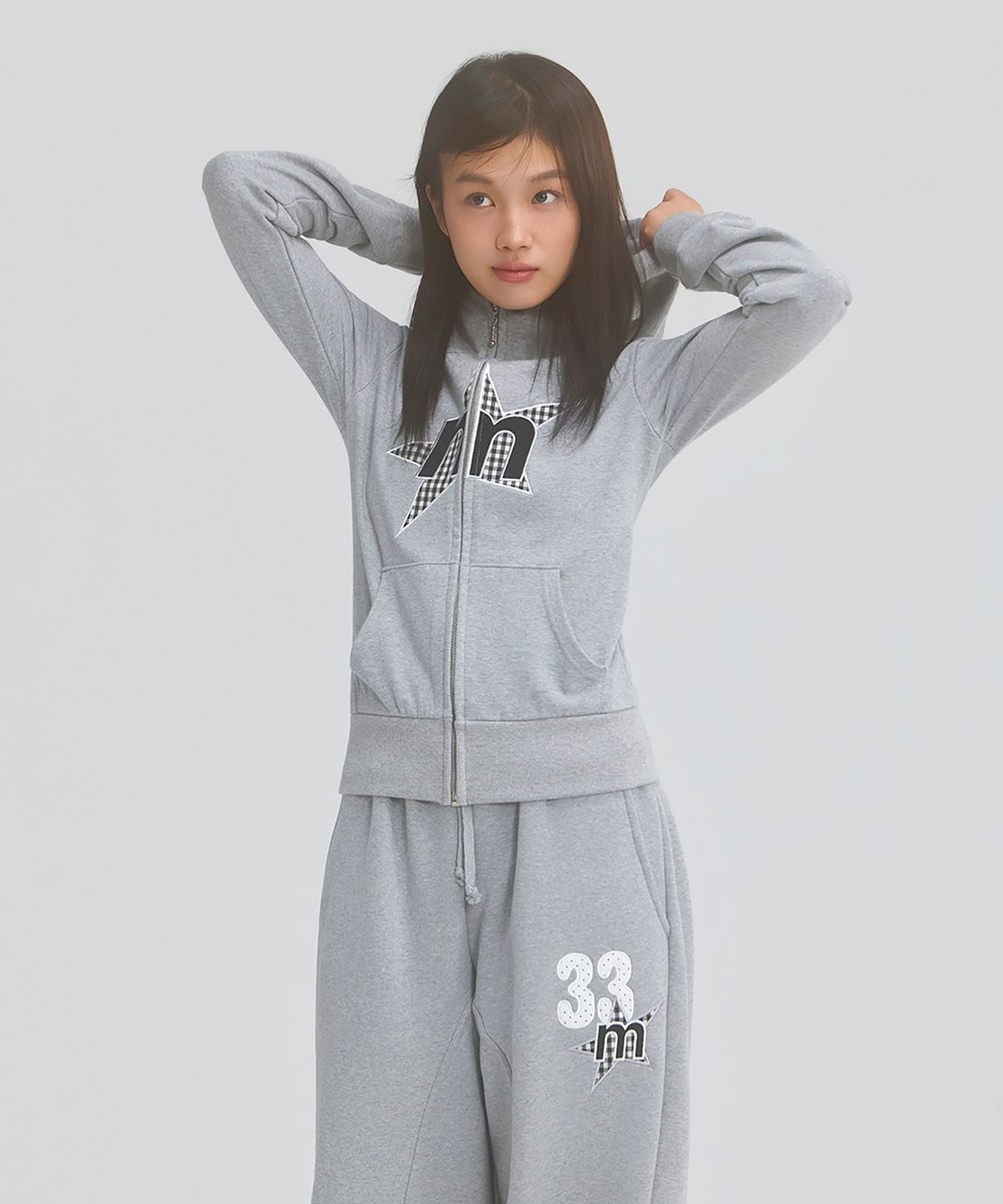 미니멀페어(MINIMALPAIR) MP Highneck Hood Zip Up Gray