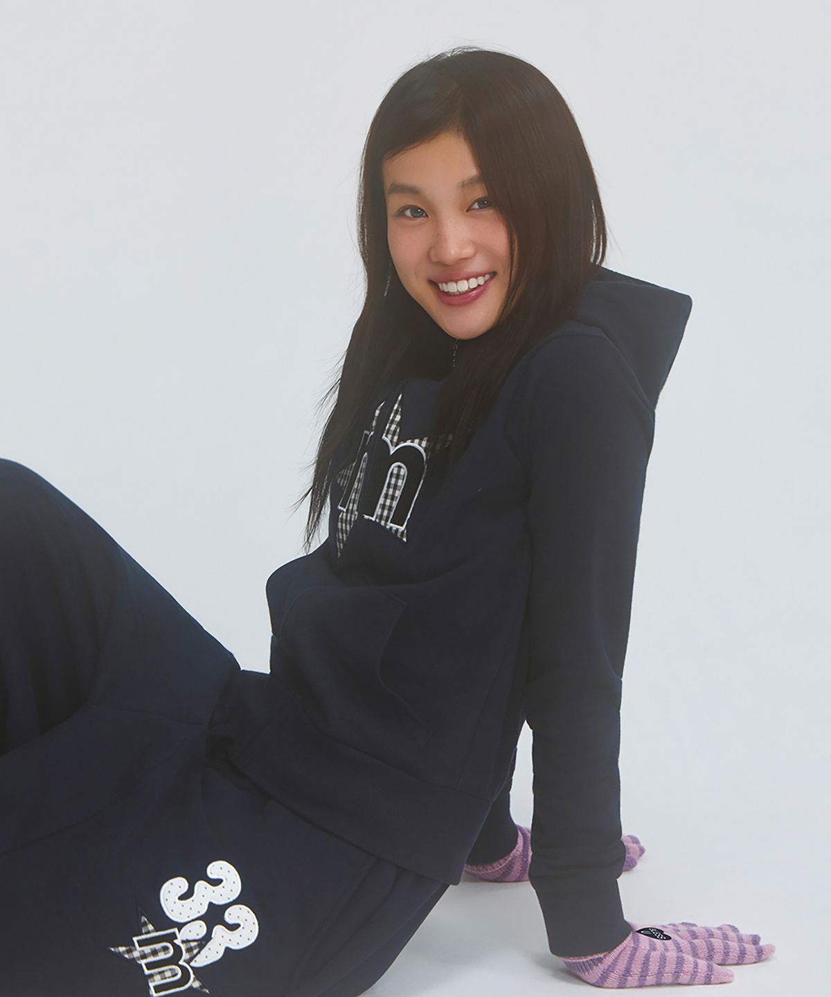 미니멀페어(MINIMALPAIR) MP Highneck Hood Zip Up Navy