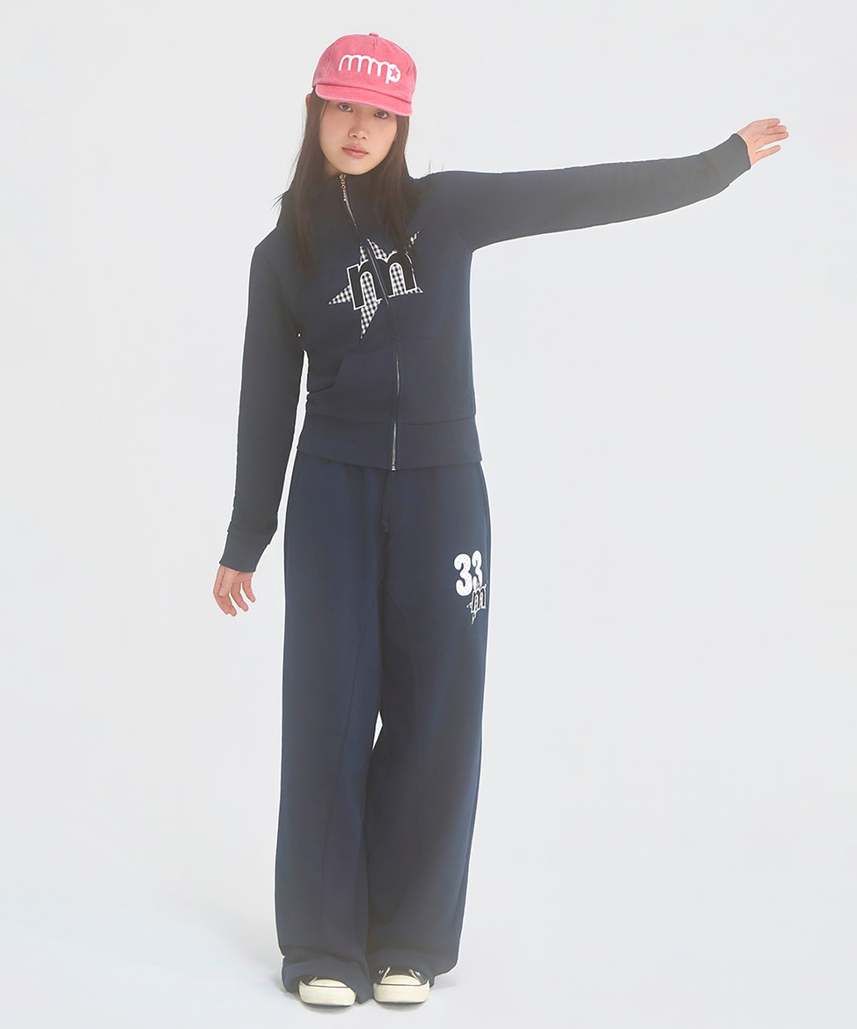 미니멀페어(MINIMALPAIR) MP Highneck Hood Zip Up Navy
