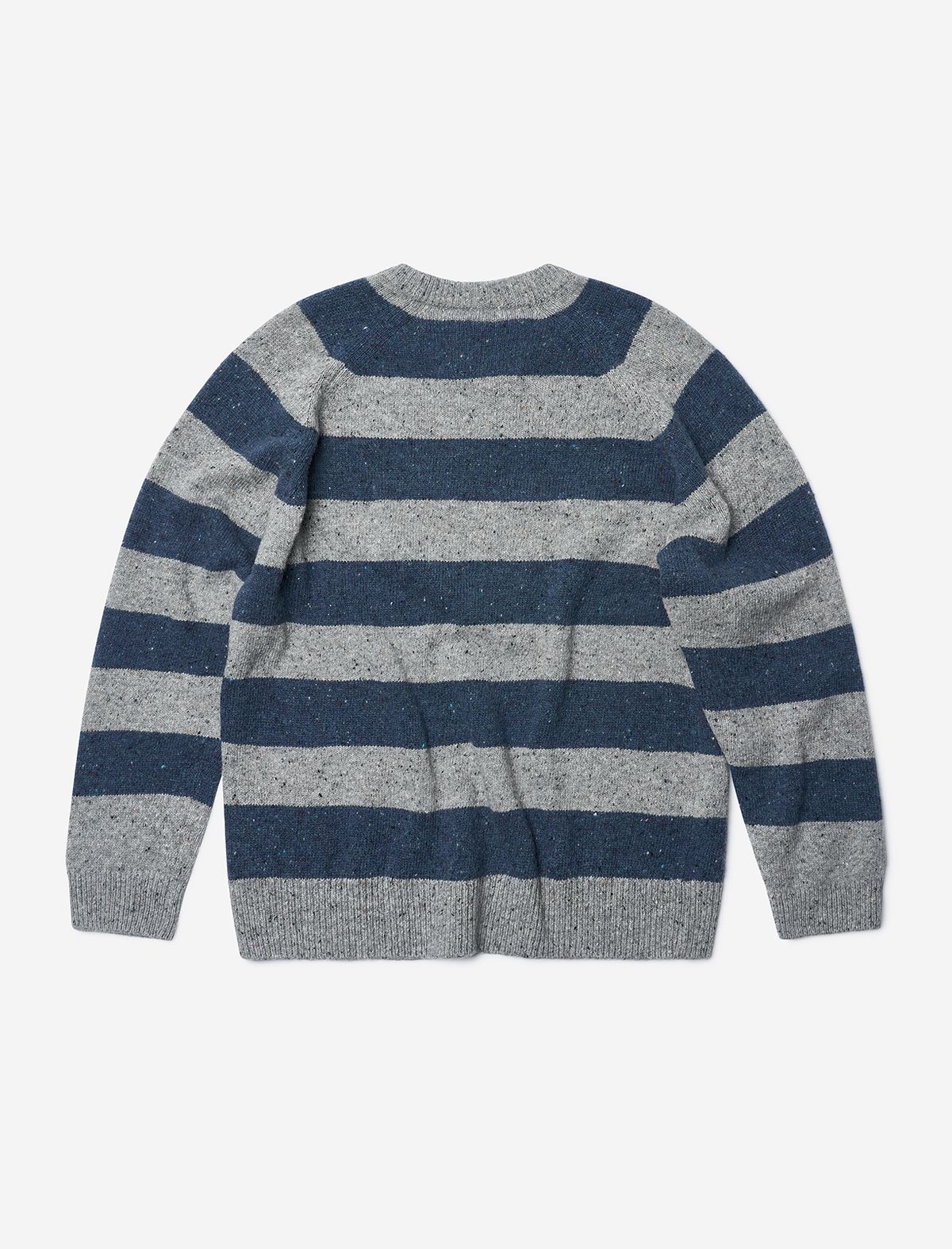 플랫웨이브 인 서울(FLATWAVE IN SEOUL) Noor Wool Stripe Round Knit Grey/Indigo