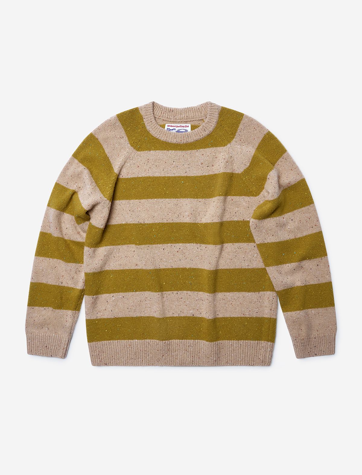 플랫웨이브 인 서울(FLATWAVE IN SEOUL) Noor Wool Stripe Round Knit Sand/Mustard